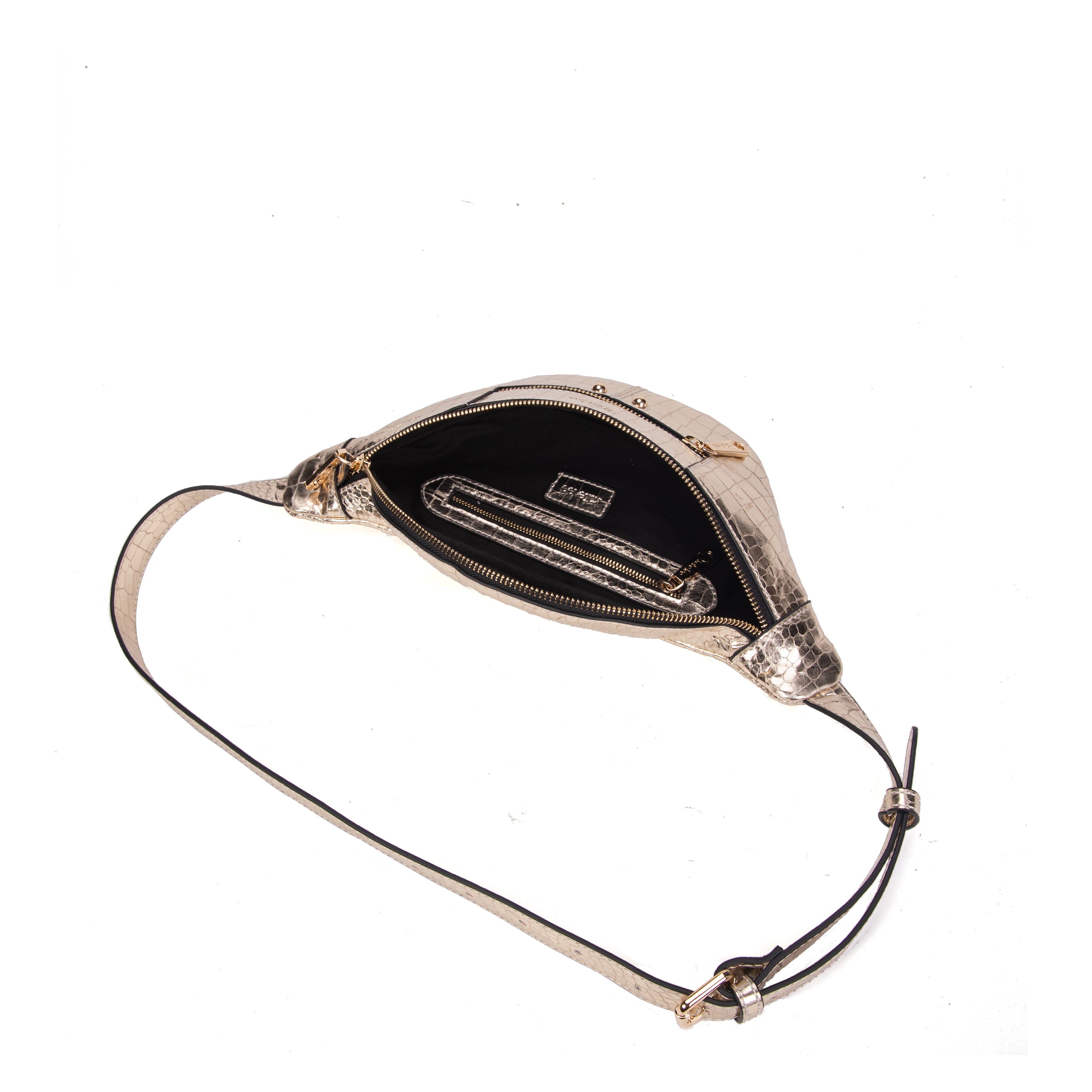 kate-lee-triomf-sac-banane-cuir-dor-serpent image 4