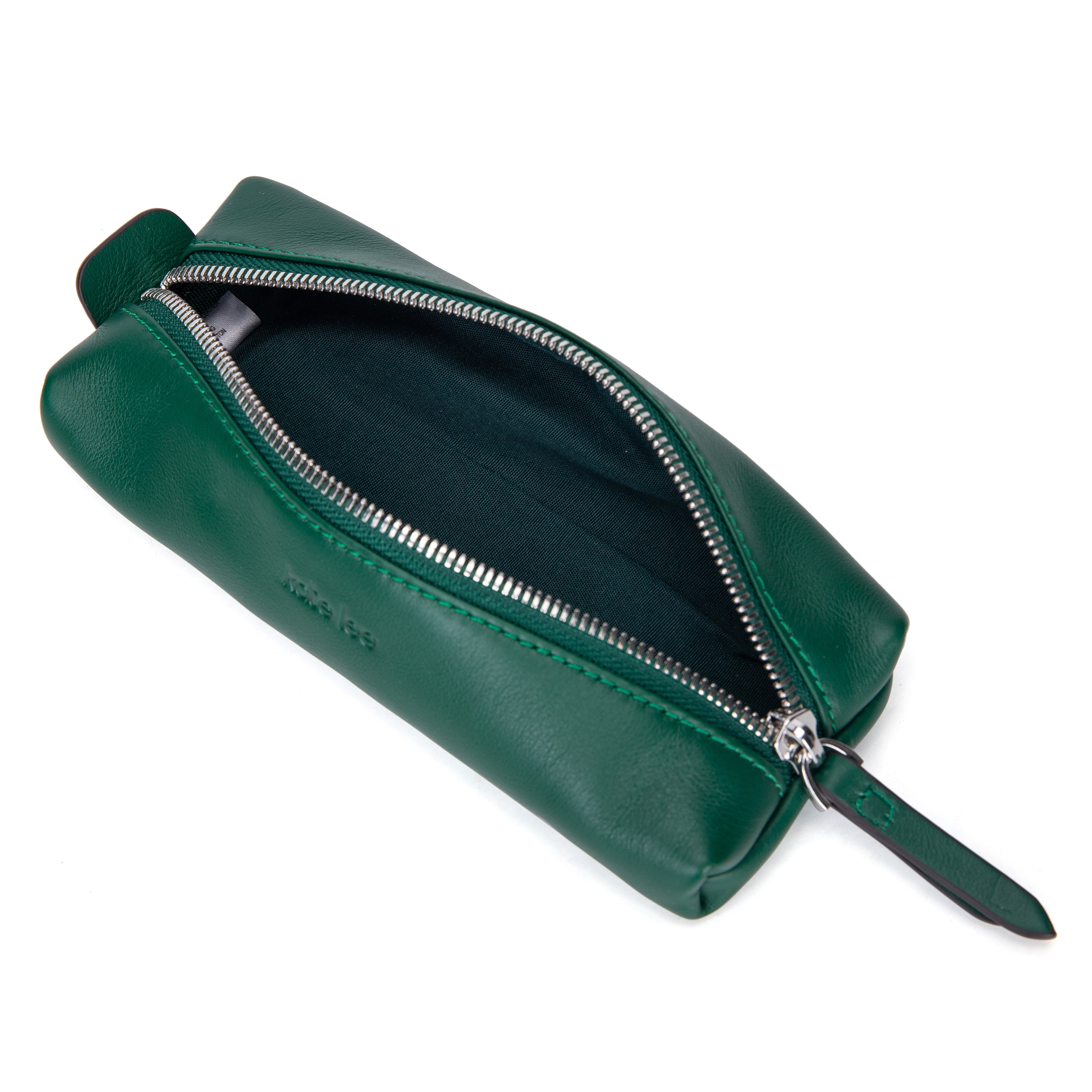 kate-lee-lea-trousse-cuir-vert-sapin-19-cm image 3