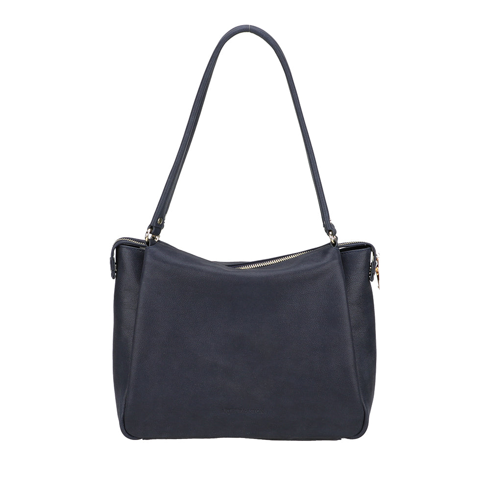 arthur-et-aston-elsa-sac-shopping-cuir-marine-31-cm image 1