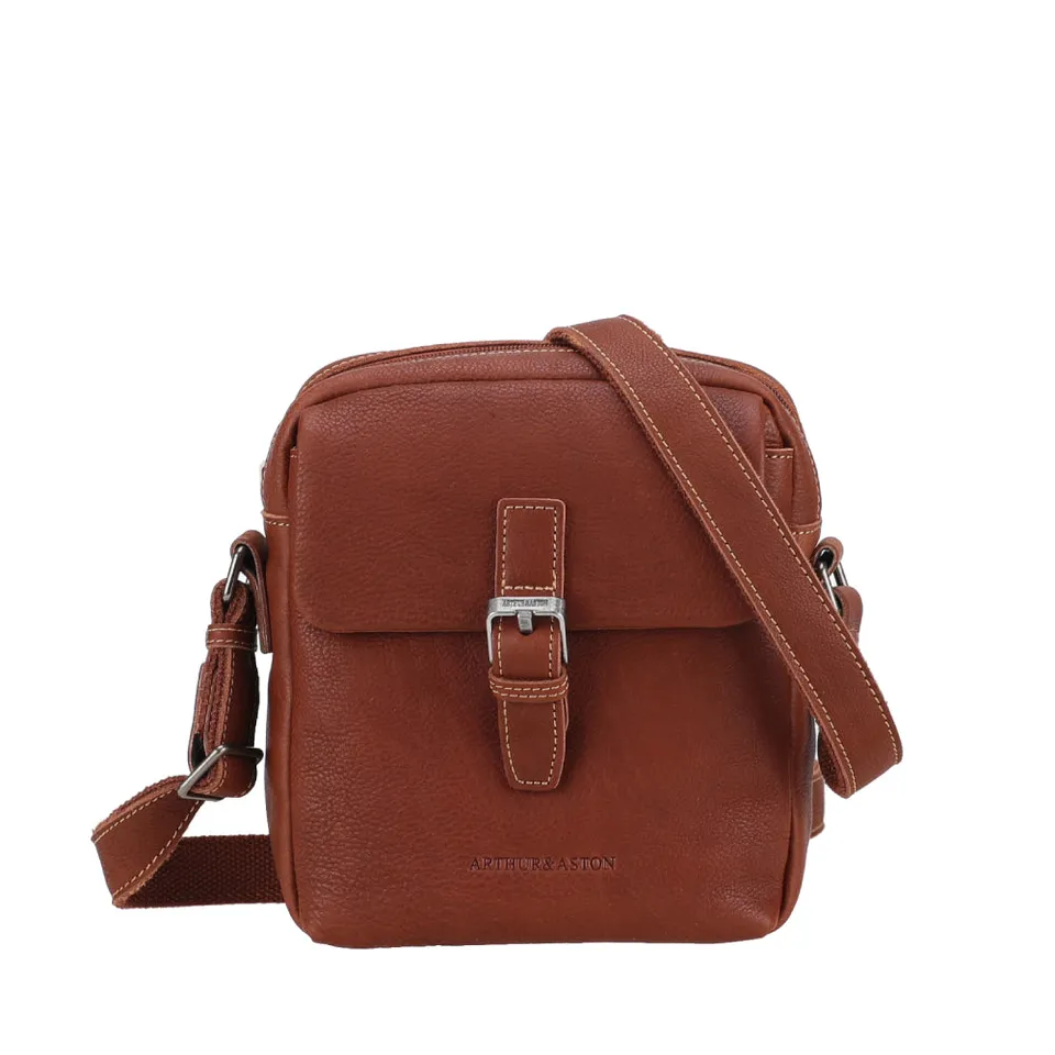 arthur-et-aston-rory-sac-travers-m-cuir-cognac-19x22cm image 1