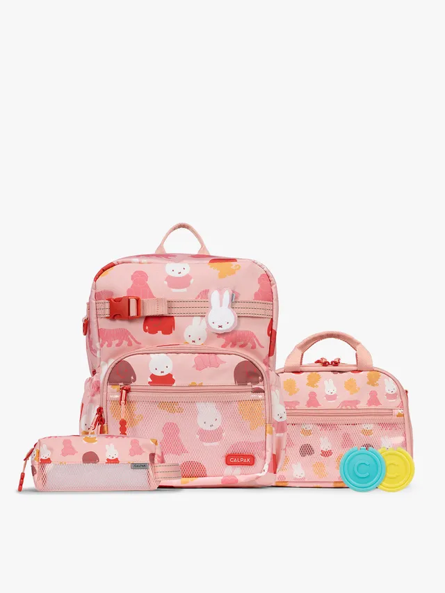 calpak-kids-miffy-kit-cole-sac-moyen-rose-zoo-5-8-ans image 1