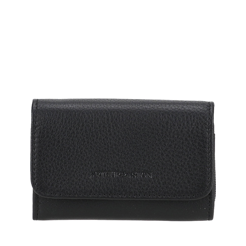 arthur-et-aston-ange-pm-petit-porte-monnaie-cuir-bleu image 1