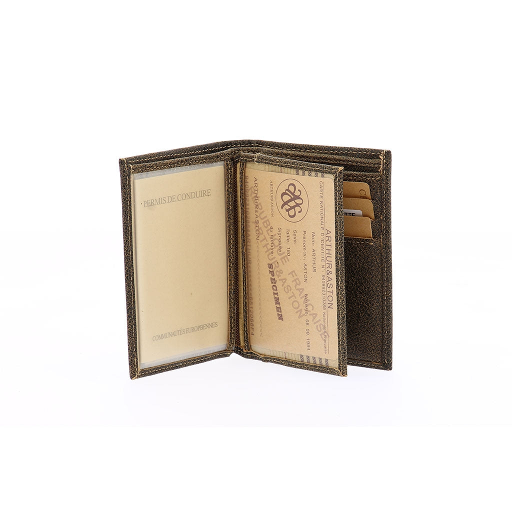 arthur-et-aston-cristiano-portefeuille-3-volets-cuir-marron-destroy image 8