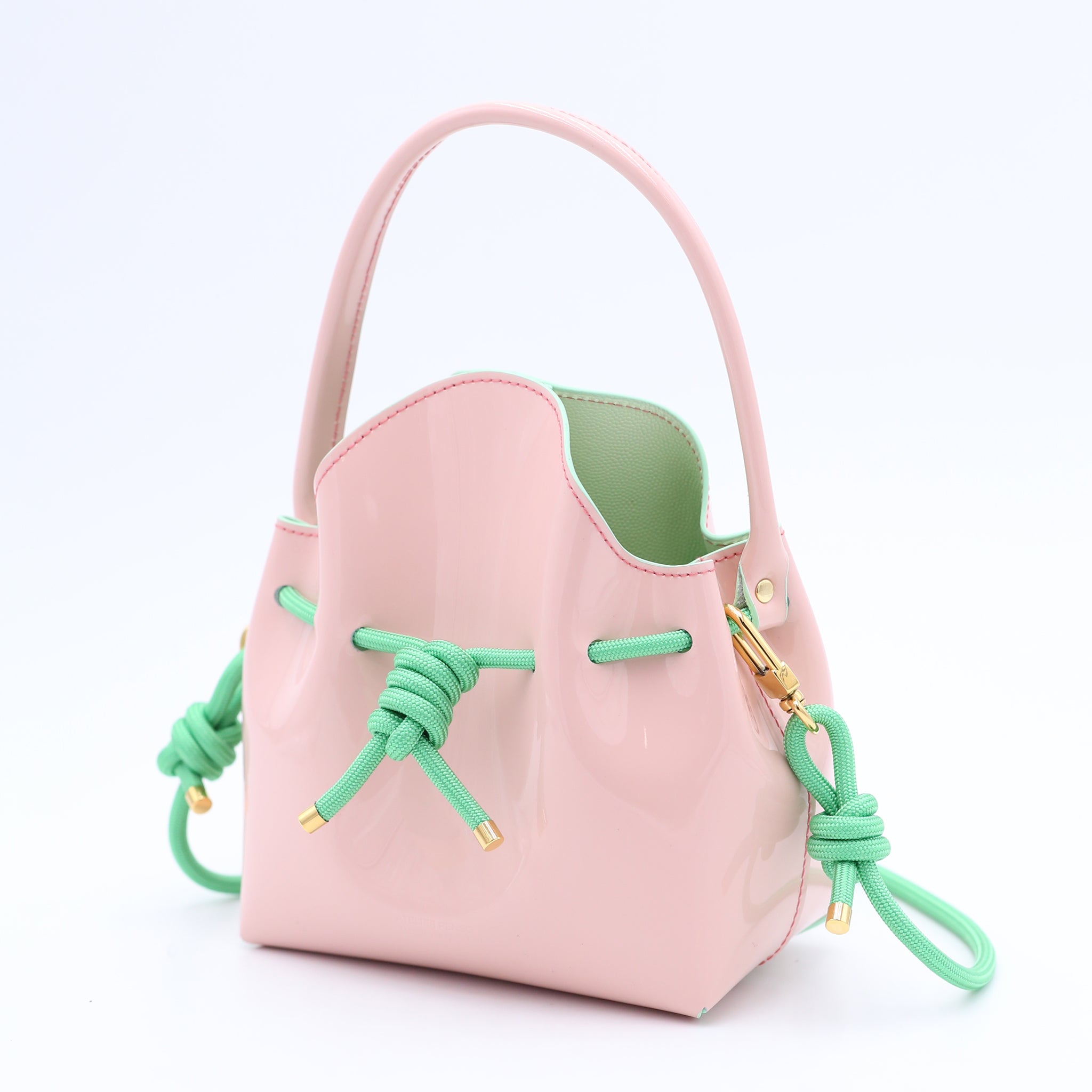 atelier-penso-mini-bucket-sac-seau-cuir-double-mint-corde image 2
