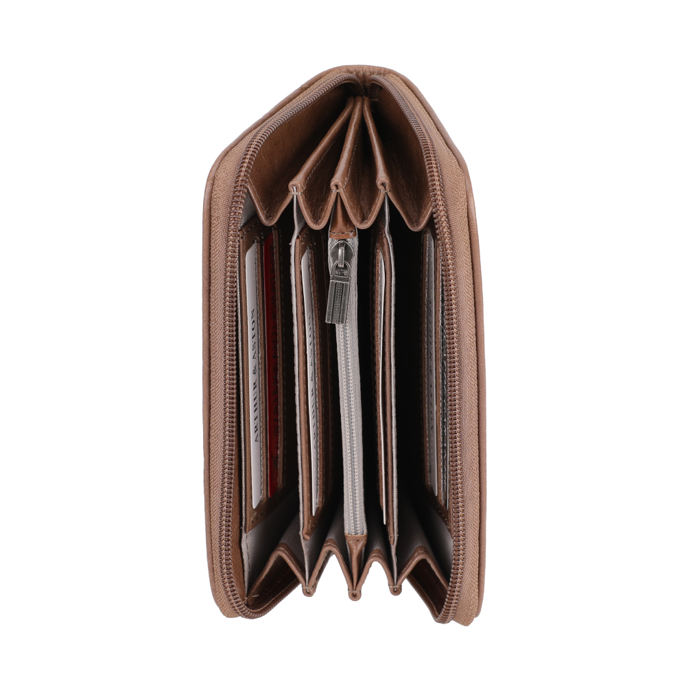 arthur-et-aston-edith-porte-monnaie-cuir-taupe image 2
