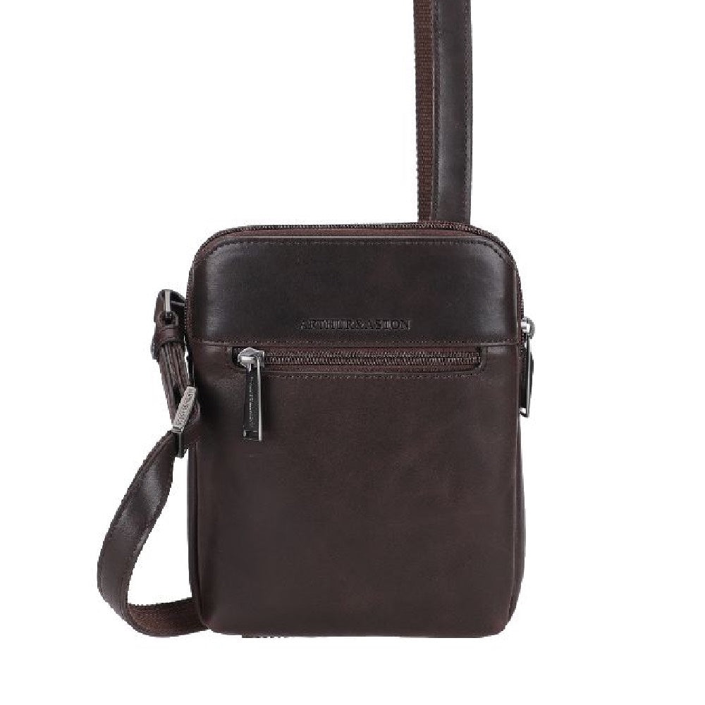 arthur-et-aston-cosmo-body-bag-cuir-noir image 1