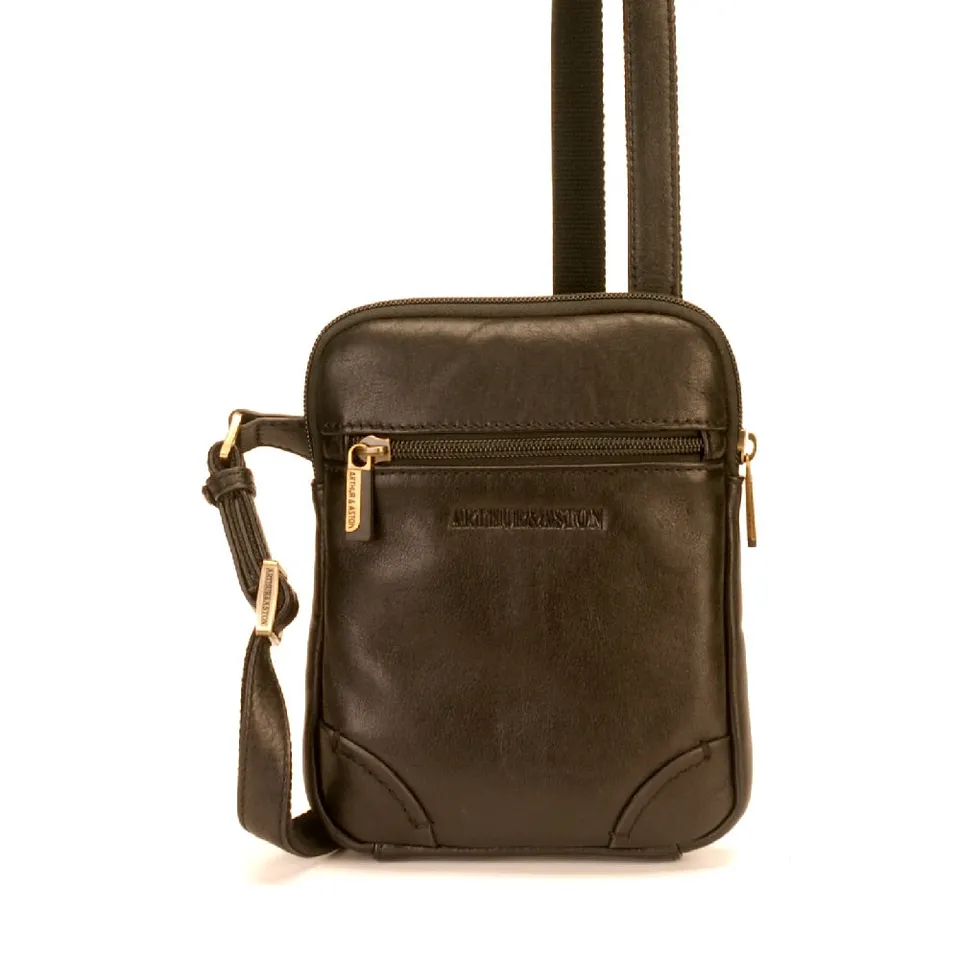 arthur-et-aston-paul-sac-travers-cuir-cognac-extra-plat image 1