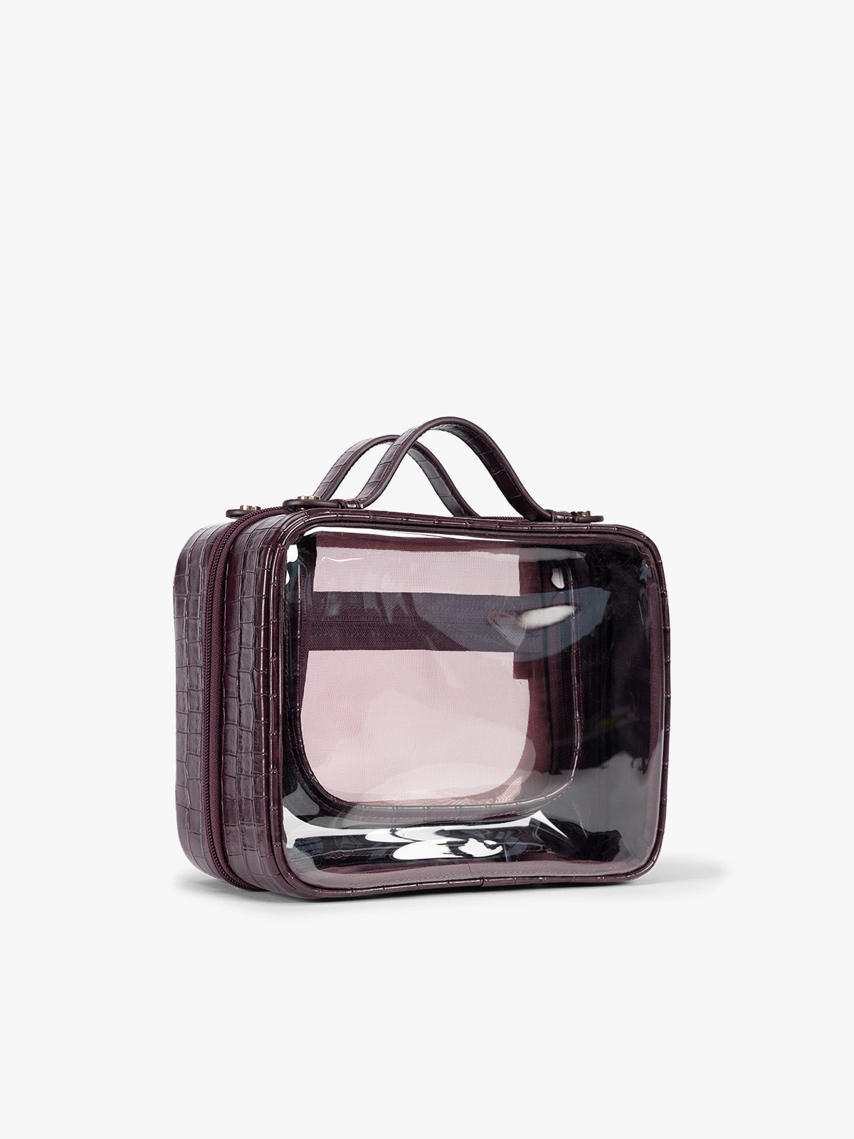calpak-kaya-vanity-medium-croco-dark-cherry image 7