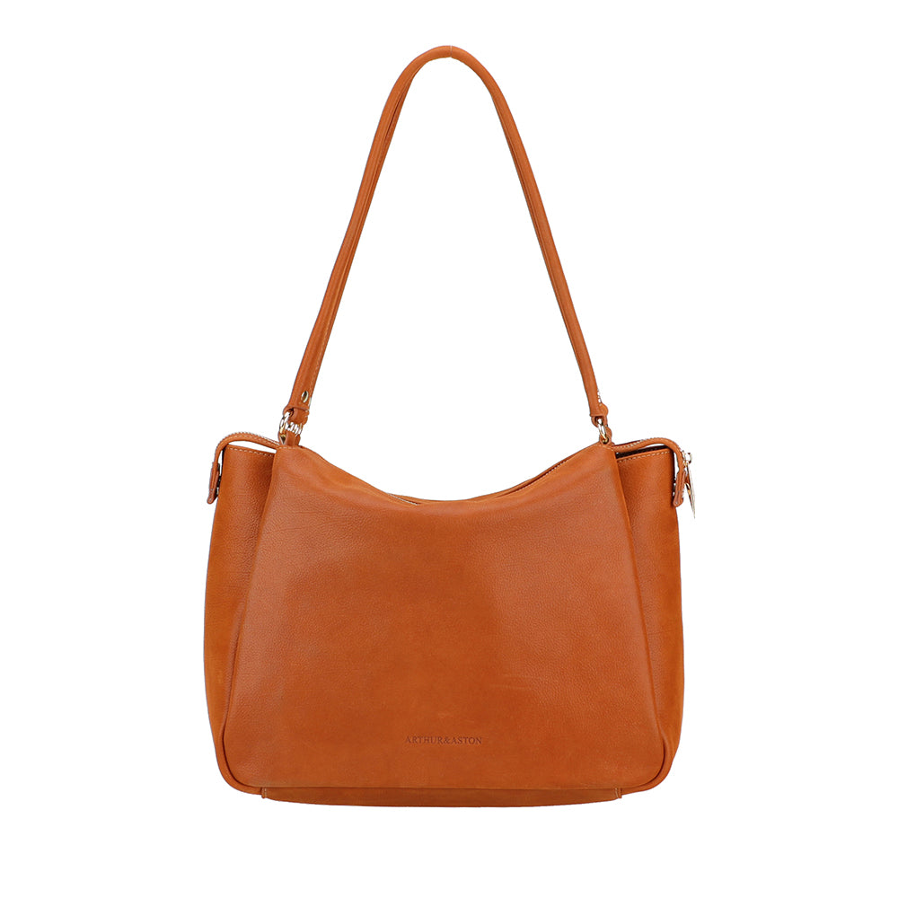 arthur-et-aston-elsa-sac-shopping-cuir-marine-31-cm image 6
