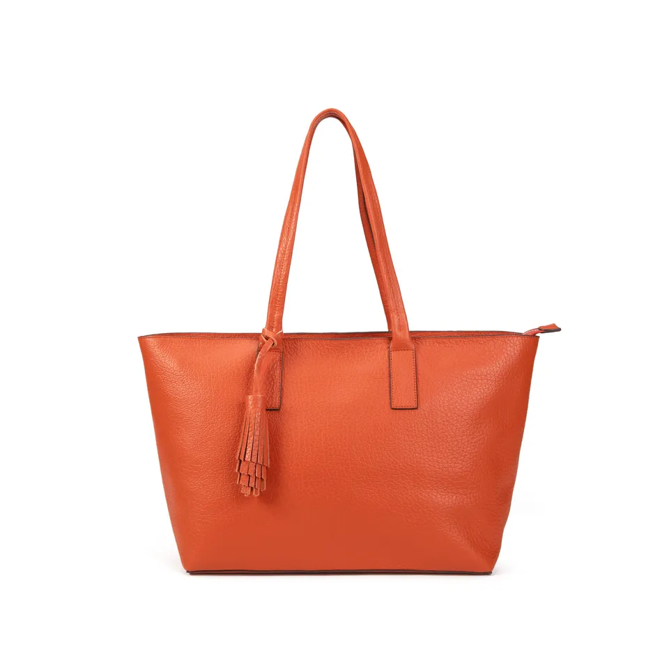 kate-lee-esmeralda-sac-cabas-cuir-grain-orange image 1