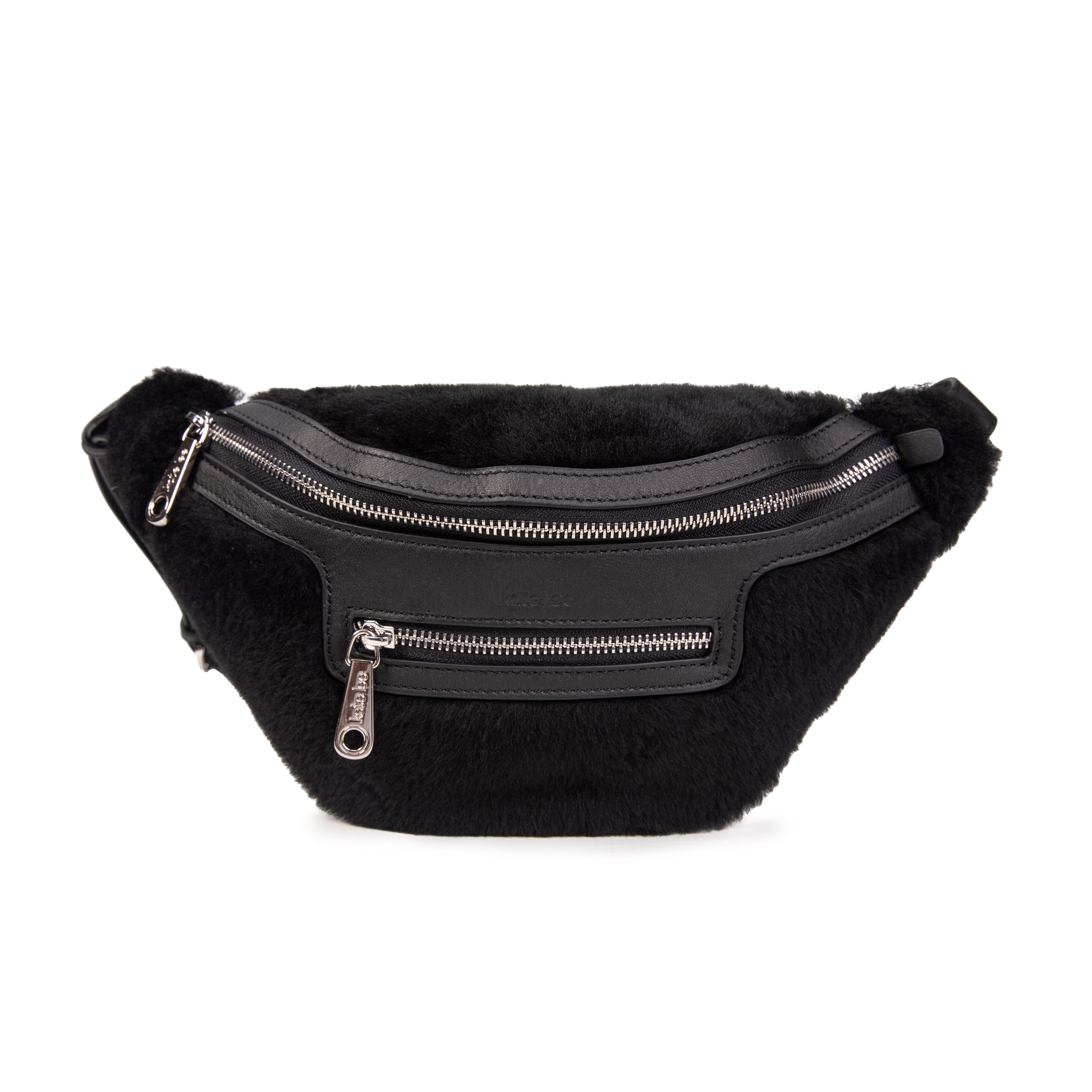 kate-lee-triomf-sac-banane-shearling-noir-20-cm image 1