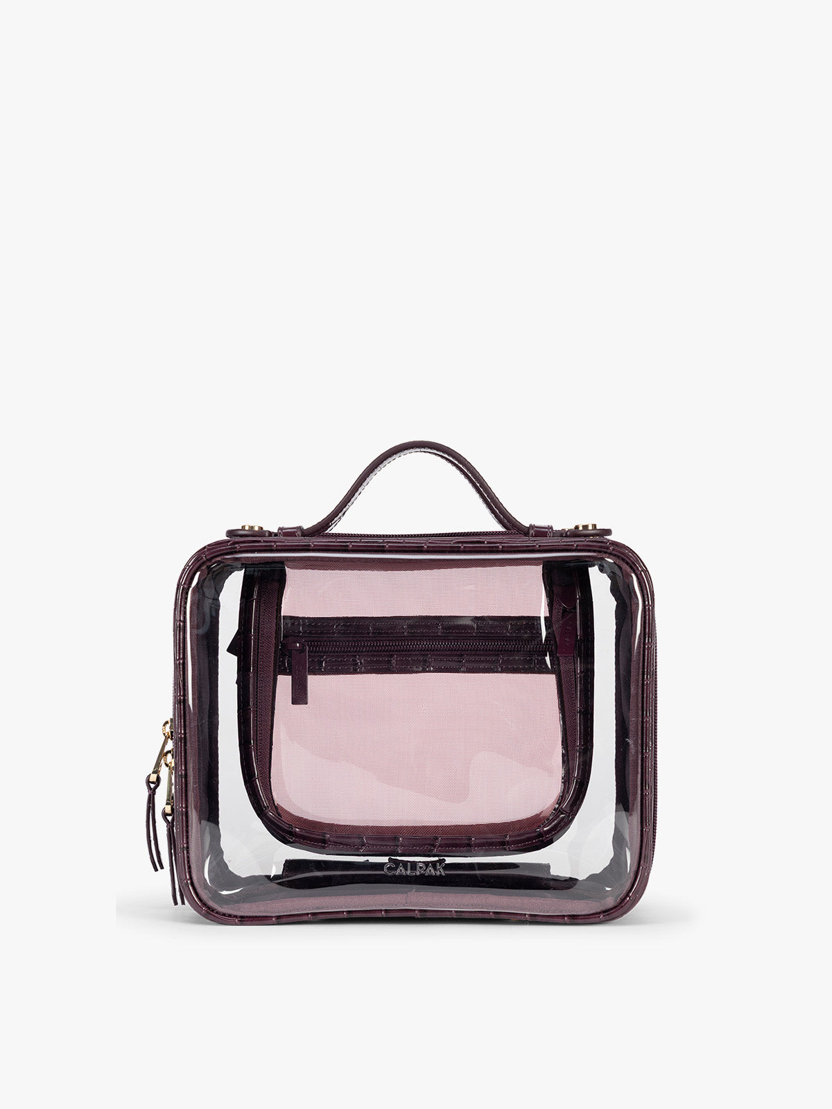calpak-kaya-vanity-medium-croco-dark-cherry image 5