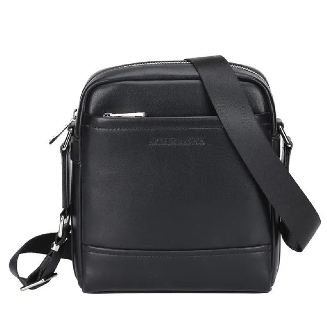 arthur-et-aston-walter-sac-travers-homme-cuir-noir-cro-te image 1