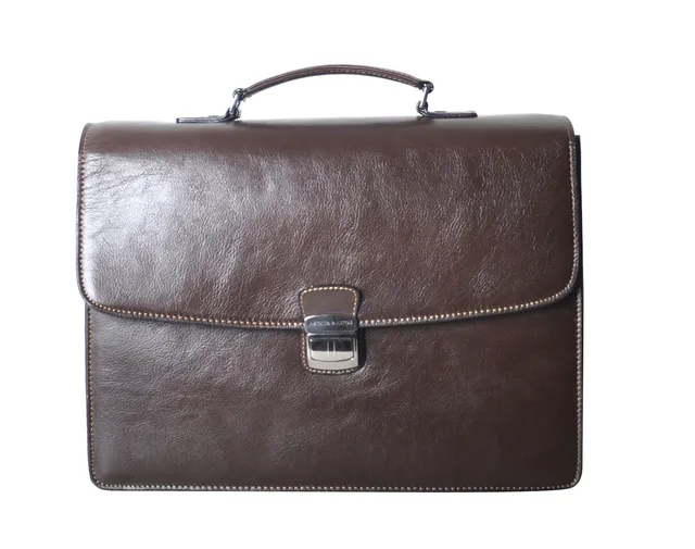 arthur-et-aston-georges-serviette-1-soufflet-moka-cuir image 1