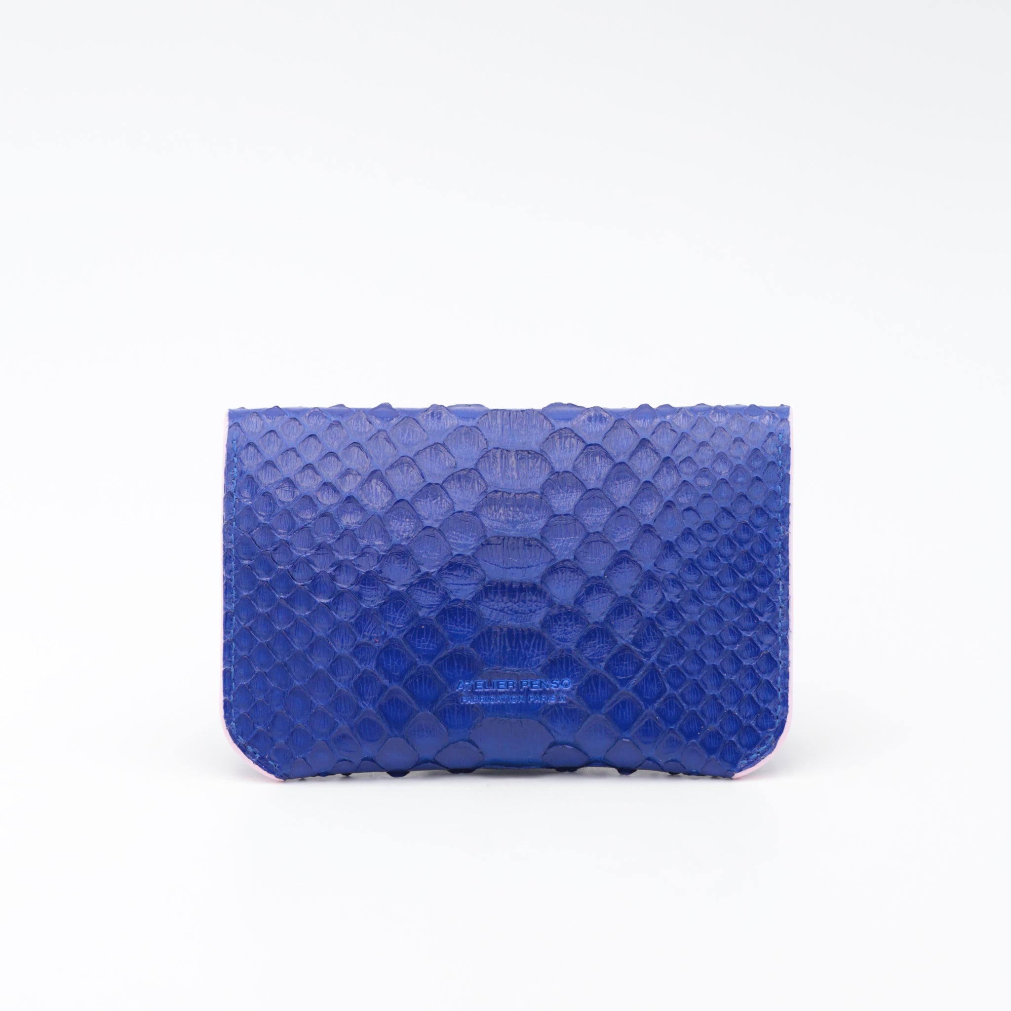 atelier-penso-ft-porte-cartes-cuir-python-bleu-9x13-cm image 3