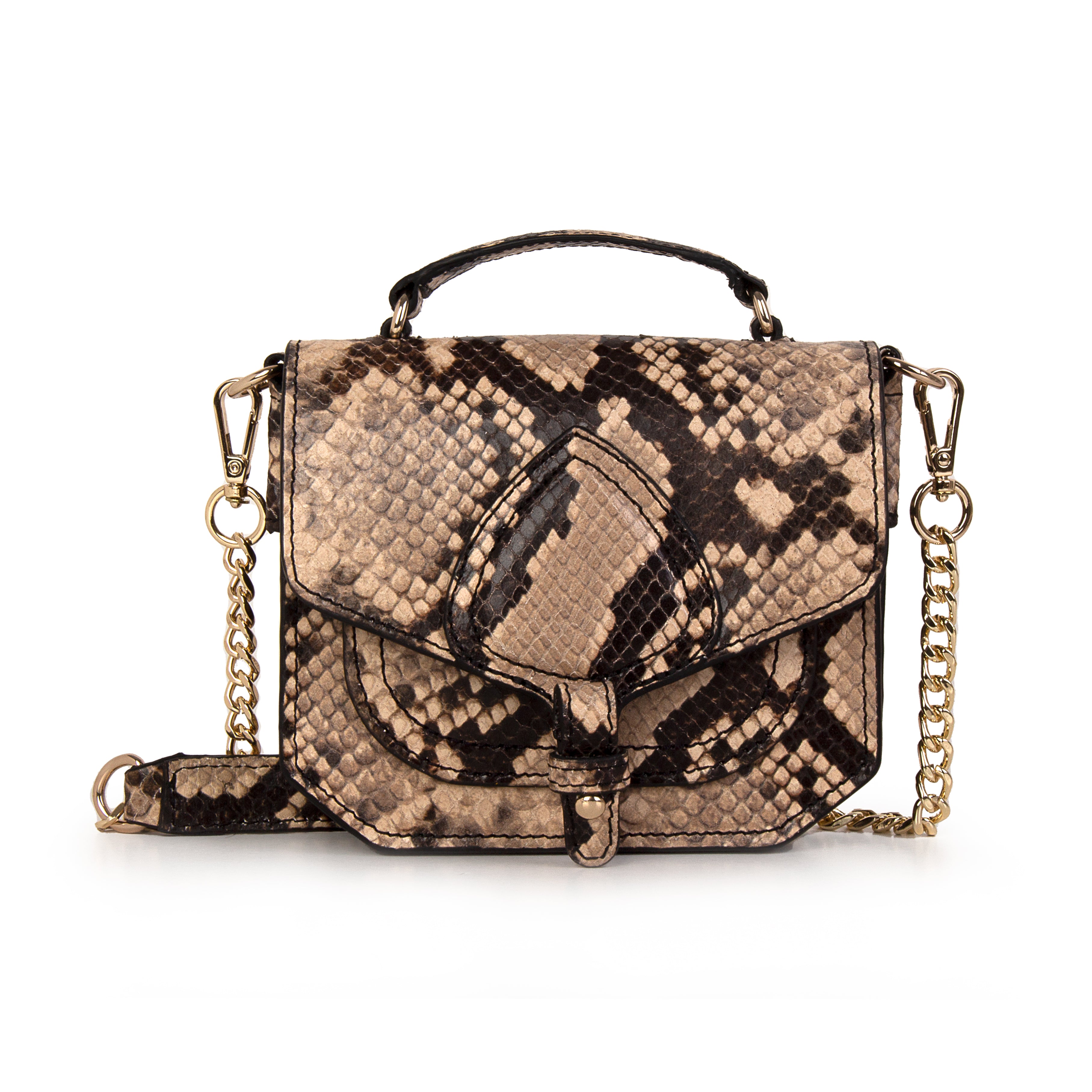 kate-lee-mini-tiny-emelyne-mini-sac-marron-beige-serpent image 1