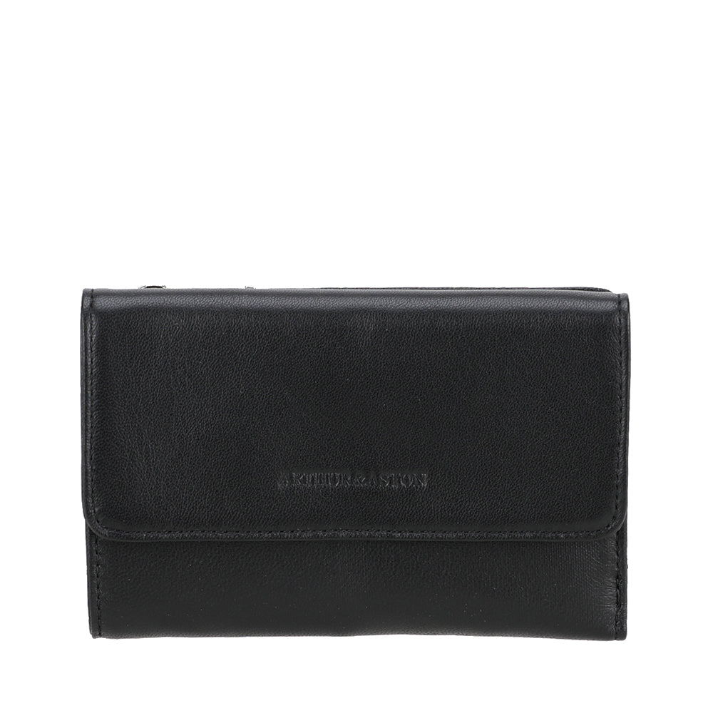 arthur-et-aston-riley-portefeuille-cuir-agneau-noir-rfid image 1