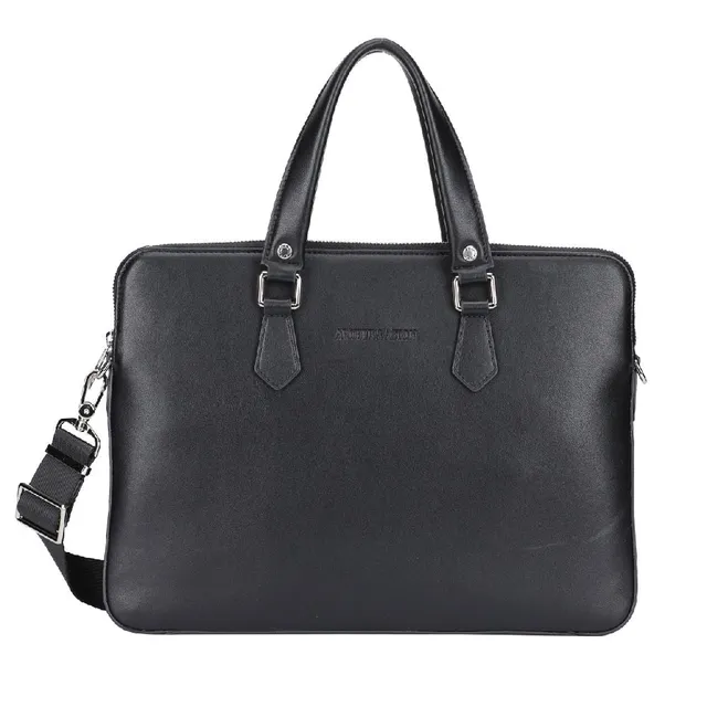 arthur-et-aston-walter-porte-documents-cuir-noir-a4 image 1