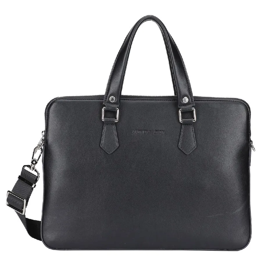 arthur-et-aston-walter-porte-documents-cuir-noir-a4 image 1
