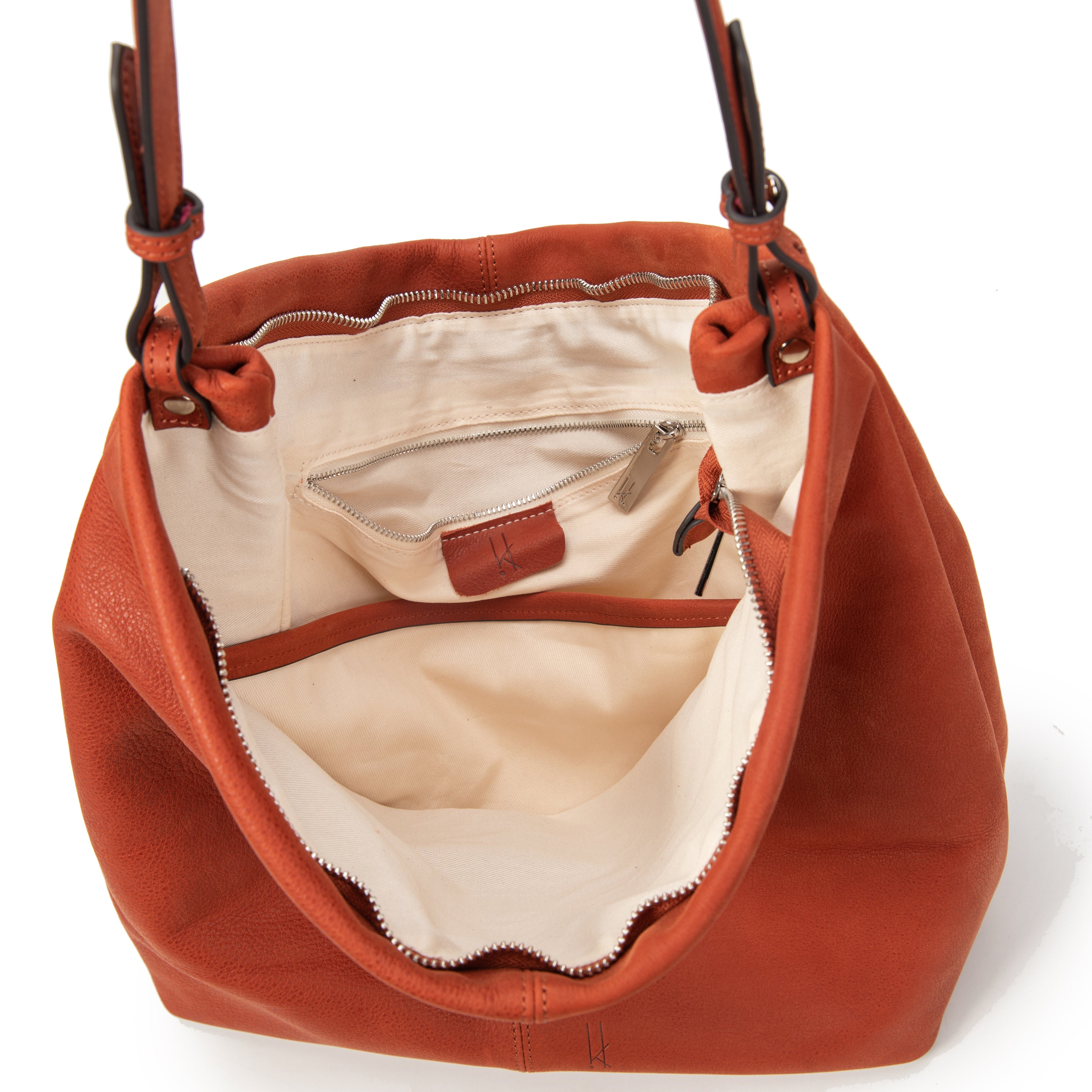 kate-lee-fantine-sac-seau-cuir-velout-rouille image 3
