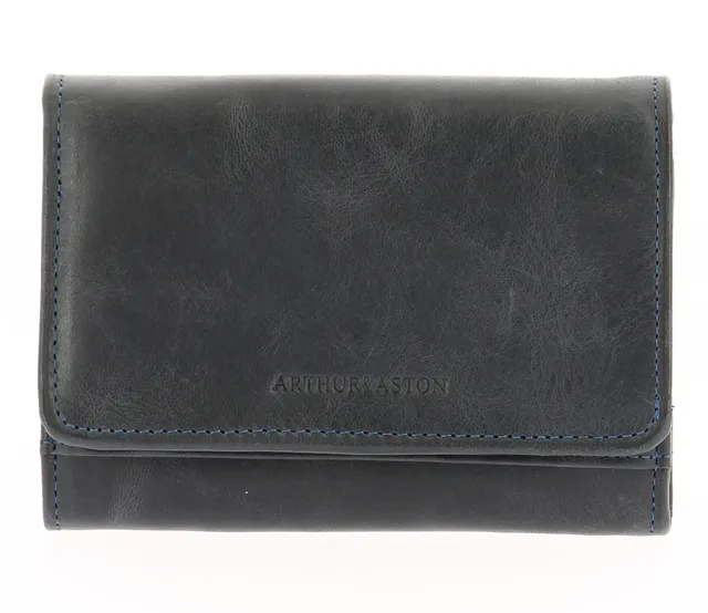 arthur-et-aston-rose-portefeuille-cuir-noir-huil image 1