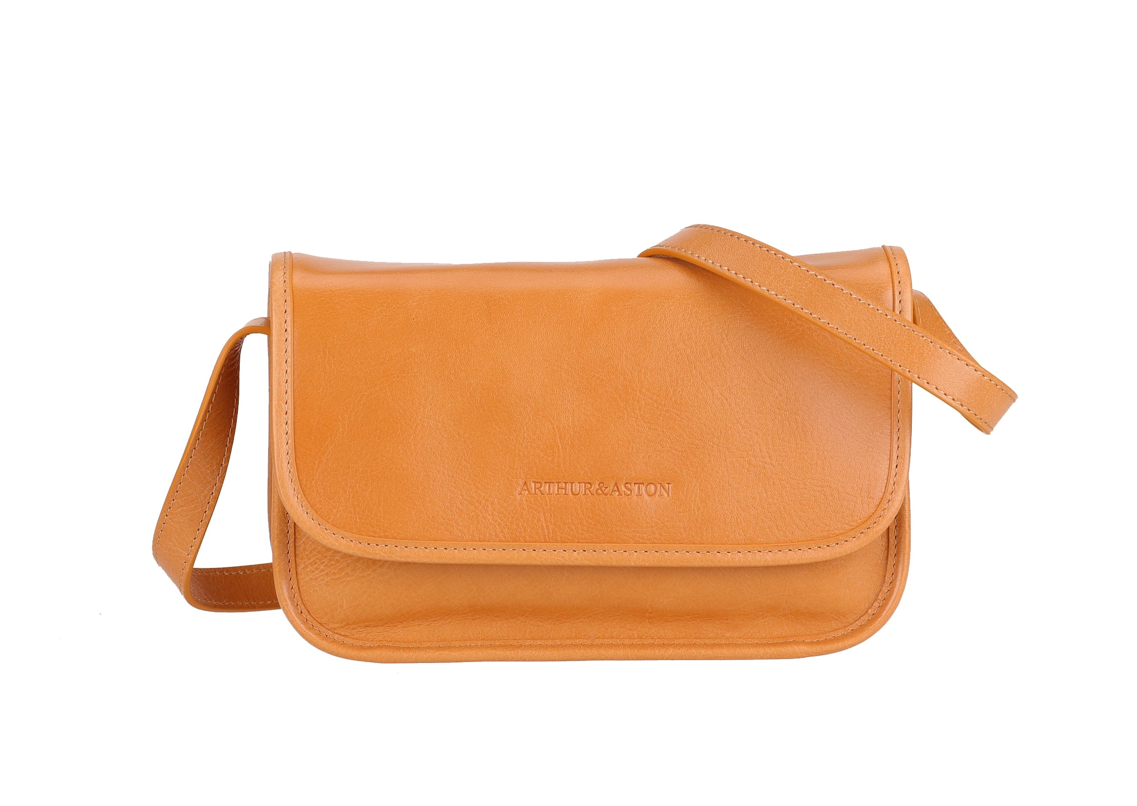 arthur-et-aston-edith-sac-bandouli-re-cuir-cognac-mini image 2