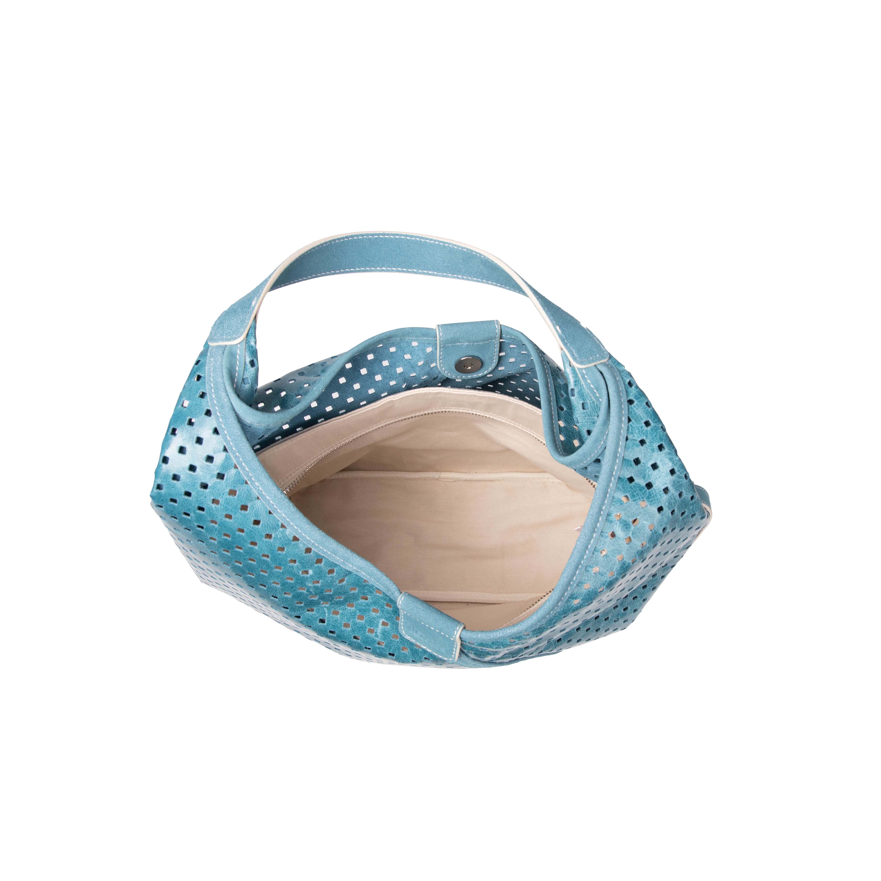 kate-lee-lune-sac-cabas-cuir-bleu-perfor image 3