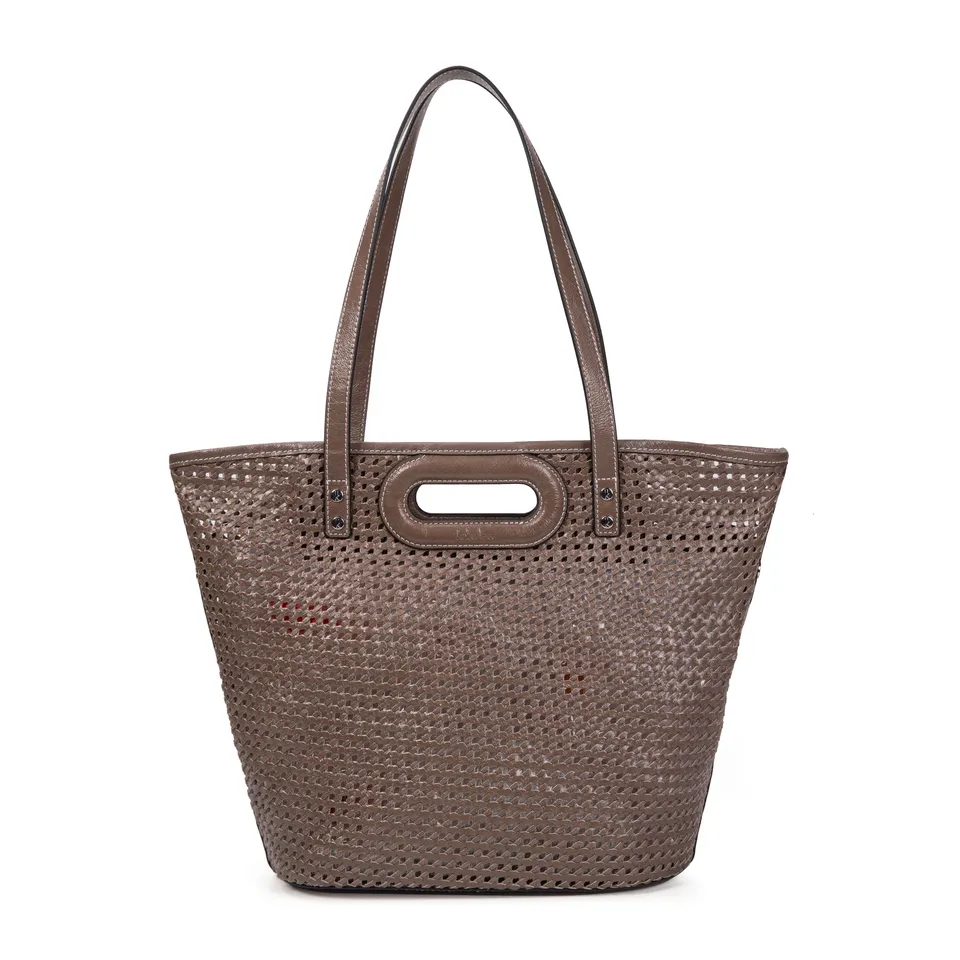 kate-lee-ofine-sac-cabas-cuir-tress-taupe image 1