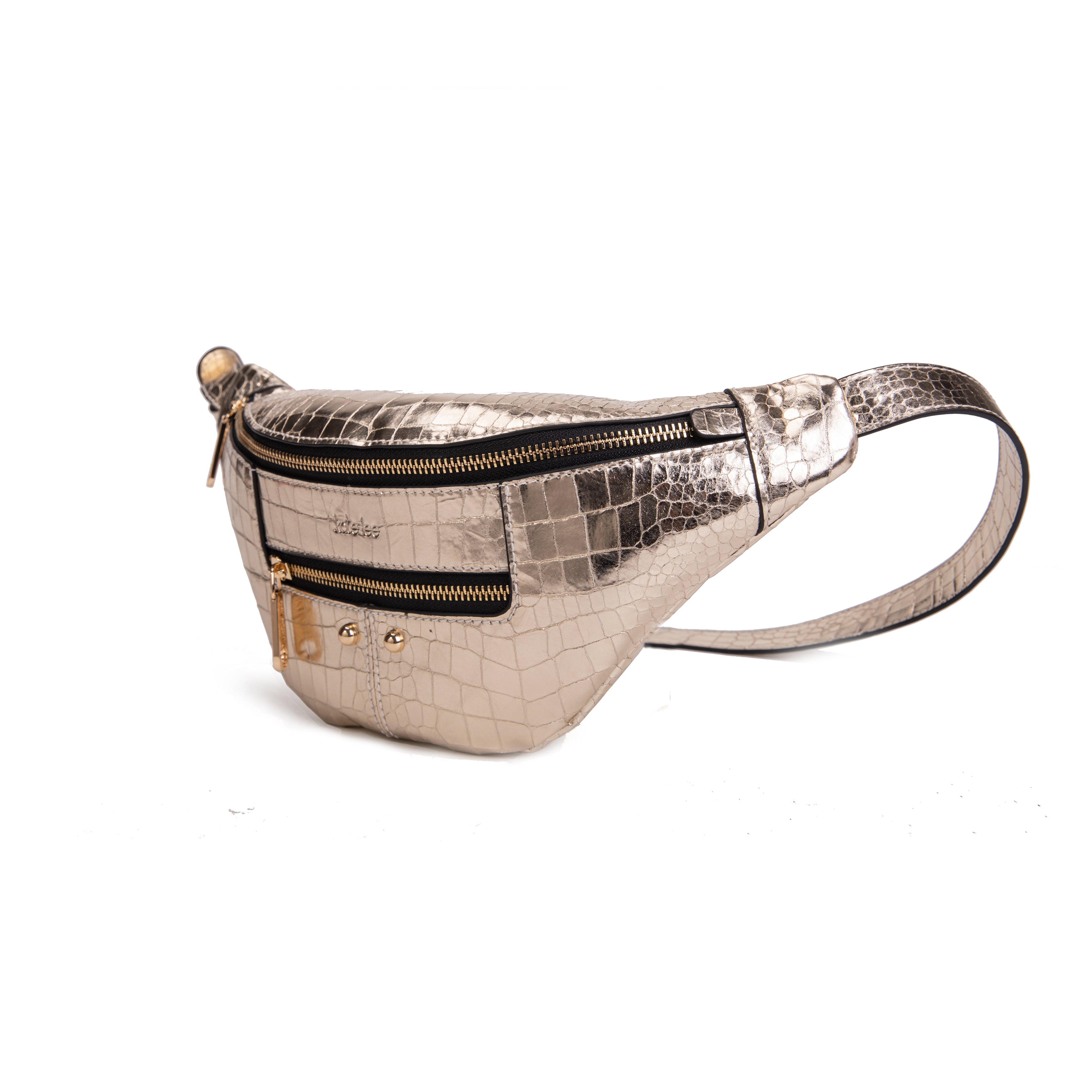 kate-lee-triomf-sac-banane-cuir-dor-serpent image 3