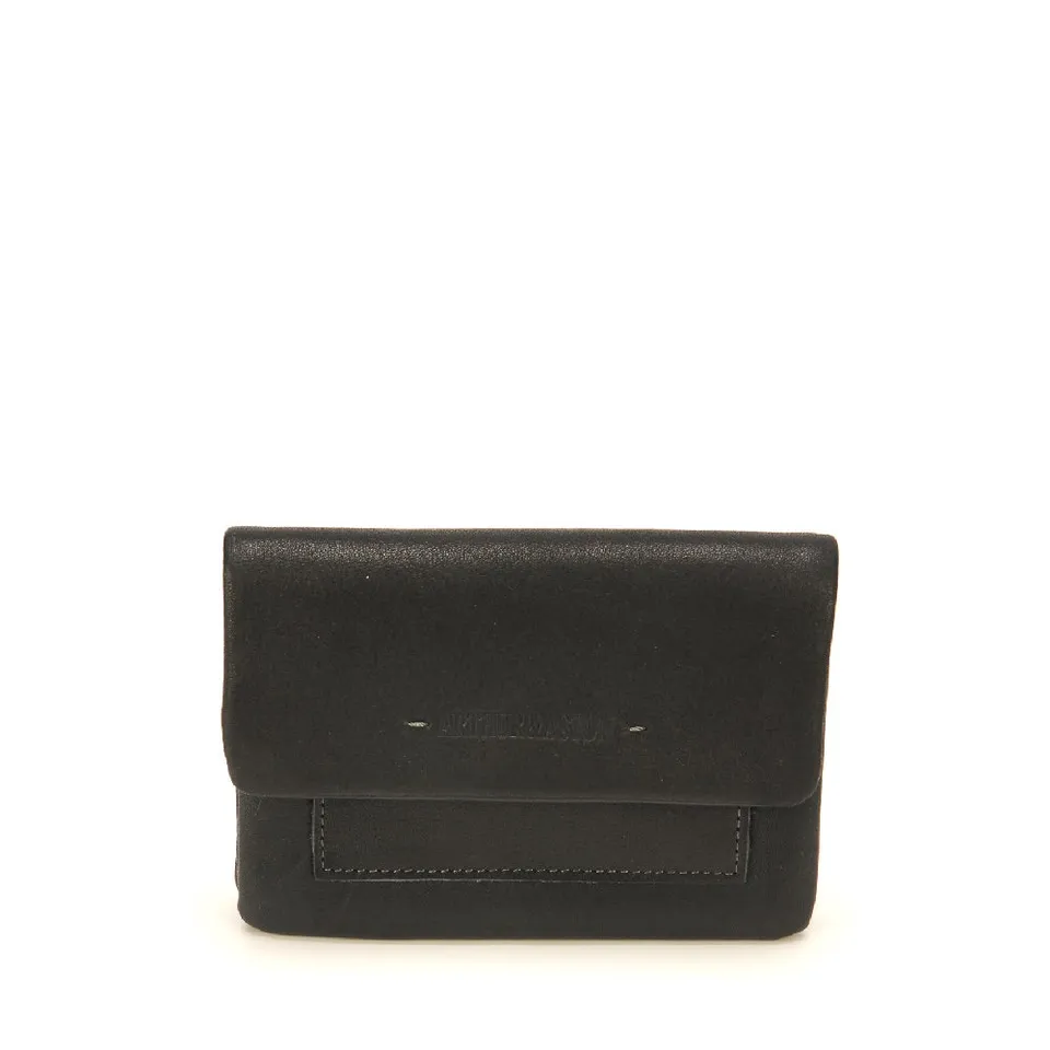 arthur-et-aston-johany-porte-monnaie-cuir-noir-rabat image 1