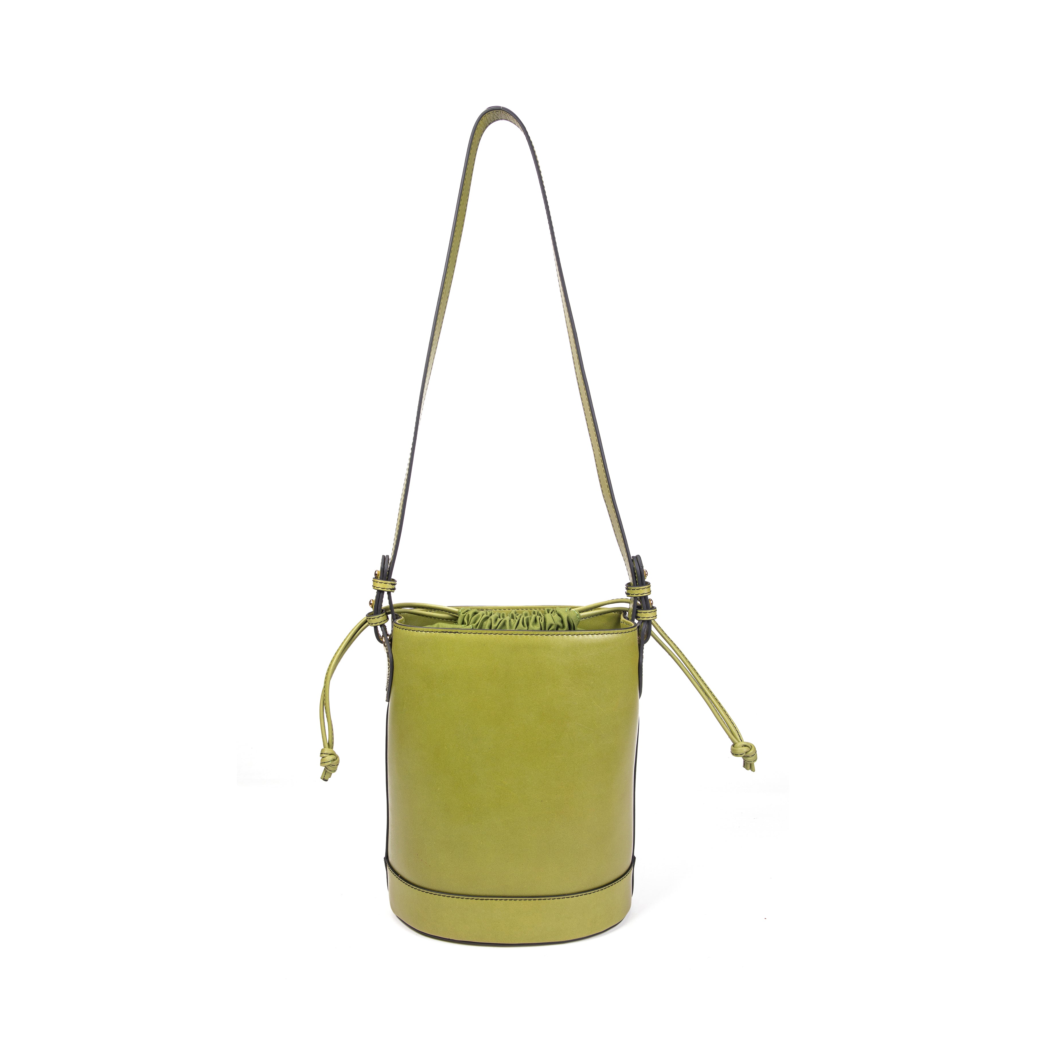 kate-lee-louvre-sac-seau-cuir-vert-vachette image 4