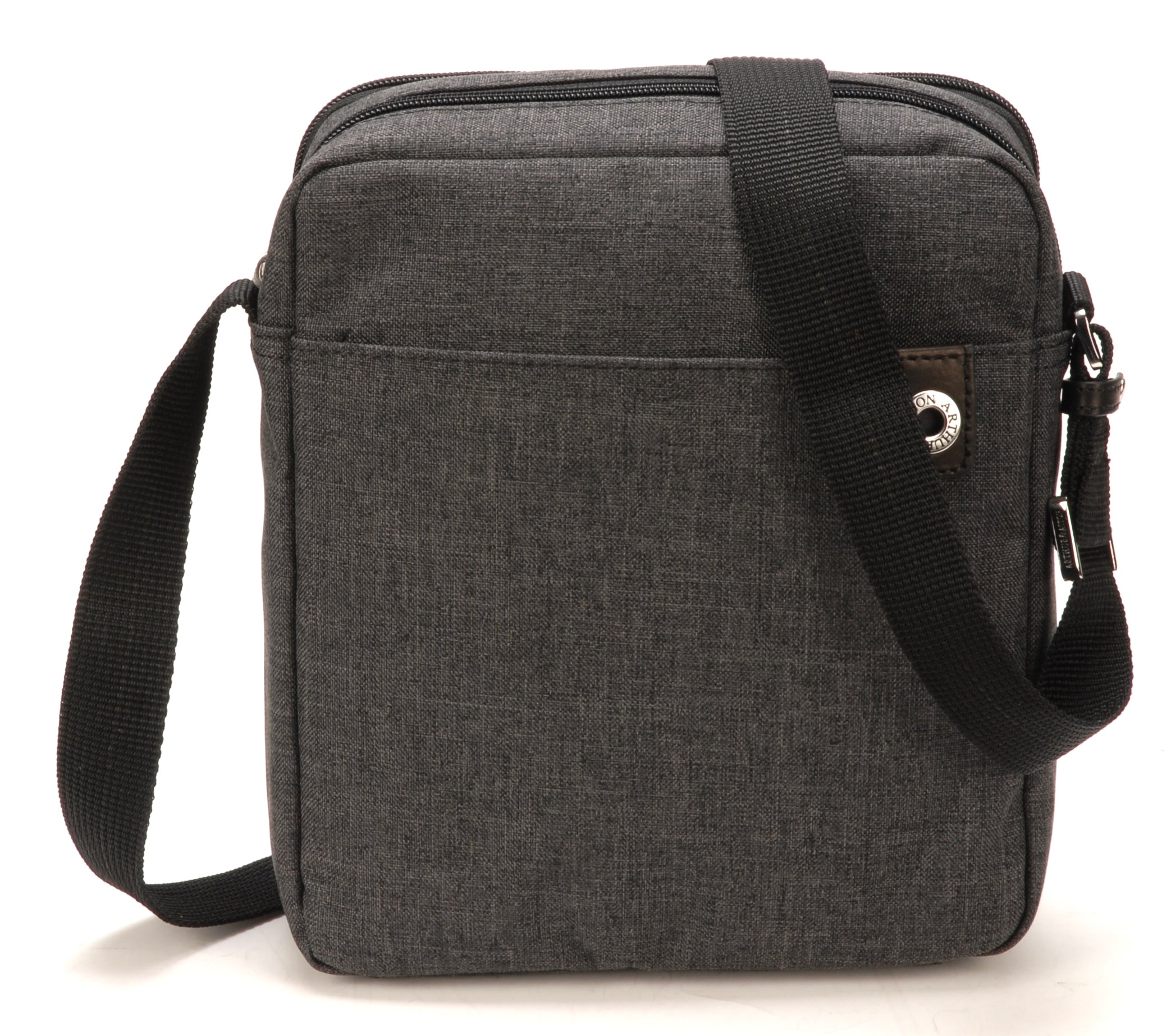 arthur-et-aston-aaron-sac-travers-toile-cuir-noir-grand-mod-le image 6