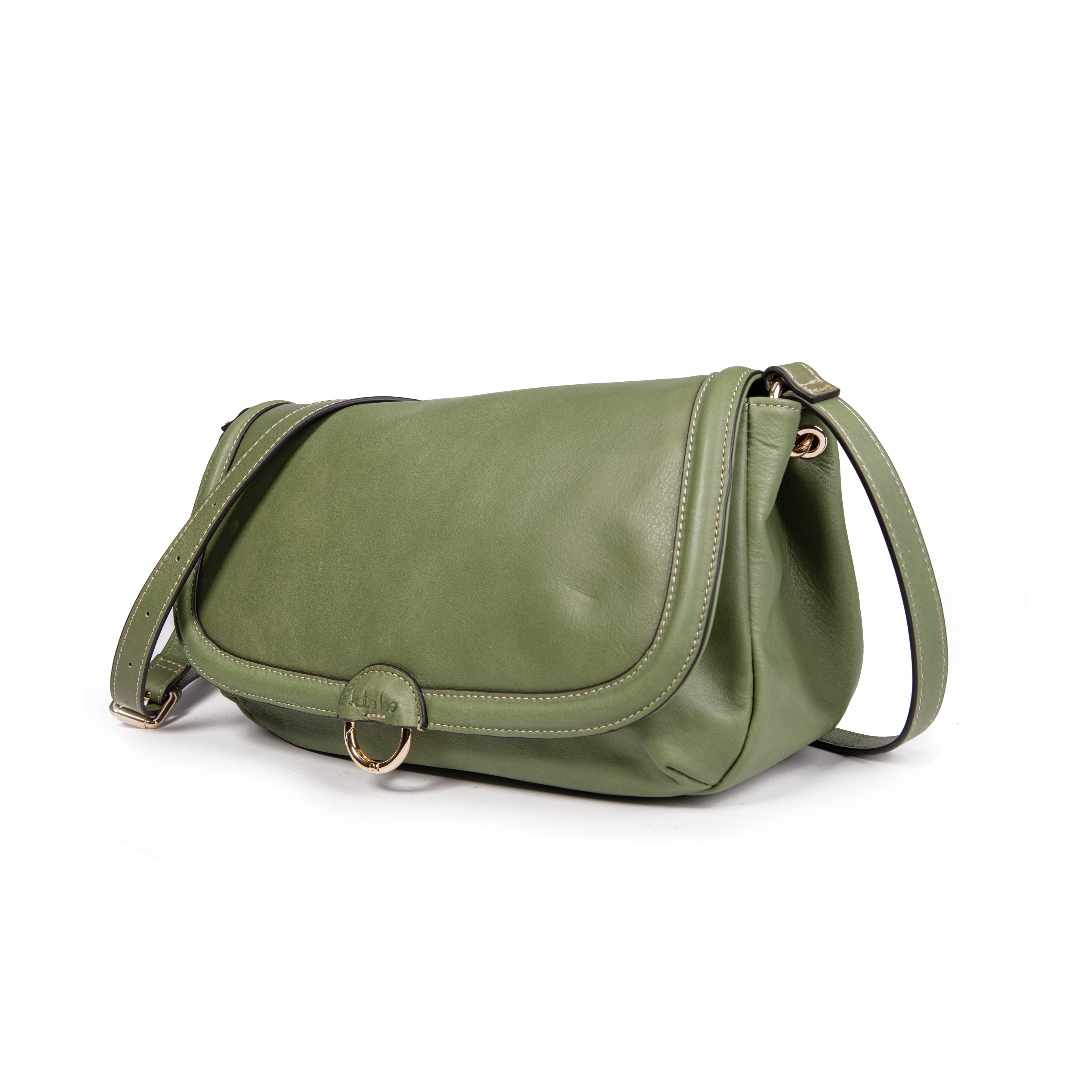 kate-lee-new-zelie-sac-bandouli-re-vert-amande-cuir image 2