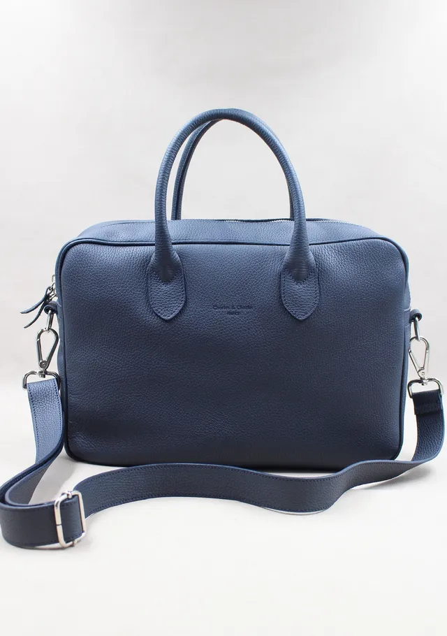 charles-et-charlus-auguste-porte-documents-cuir-marine-38cm image 1
