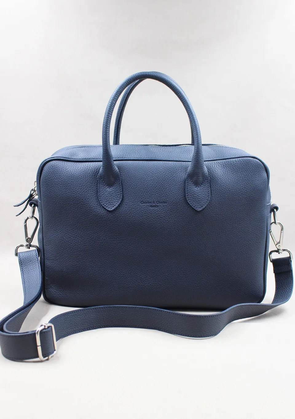 charles-et-charlus-auguste-porte-documents-cuir-marine-38cm image 1