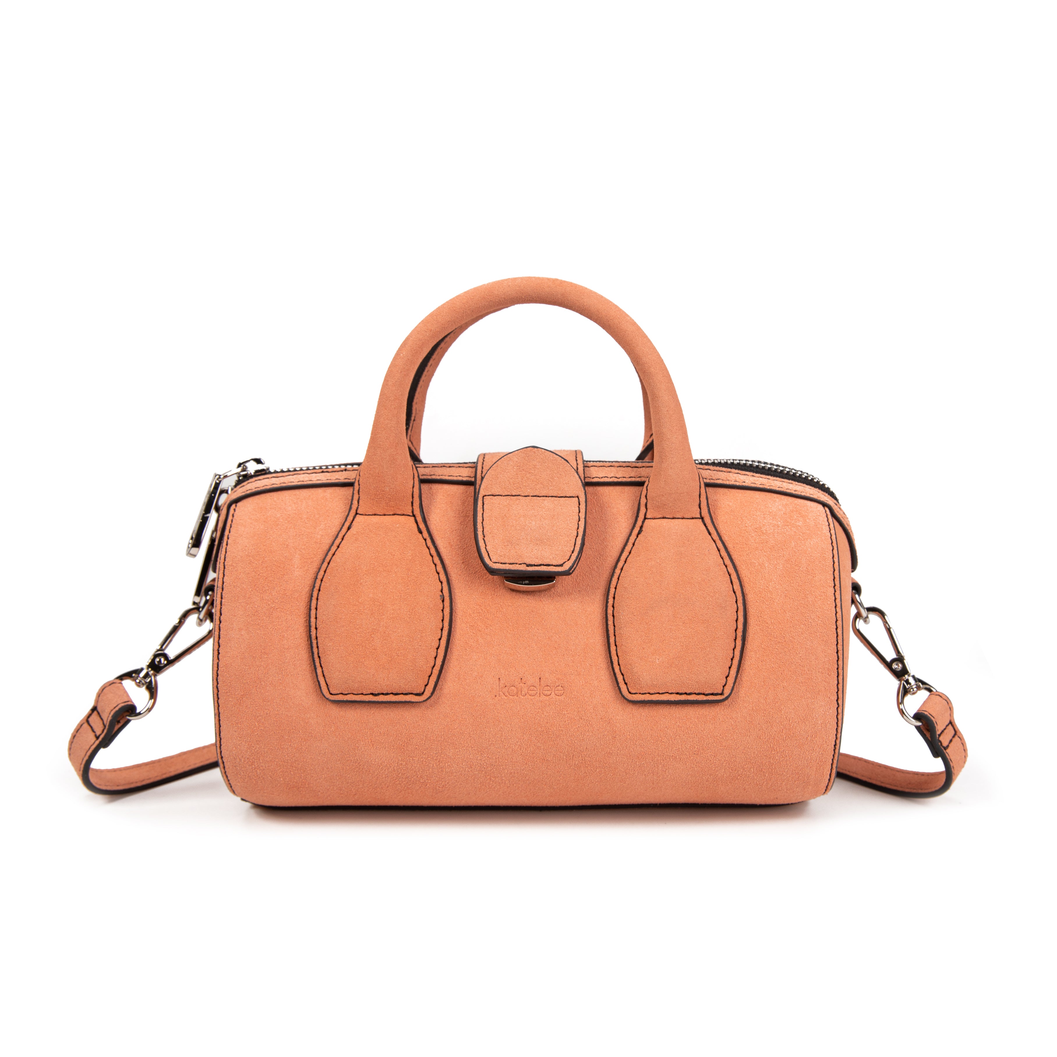 kate-lee-m-frola-v-sac-bowling-rose-corail-velours image 1