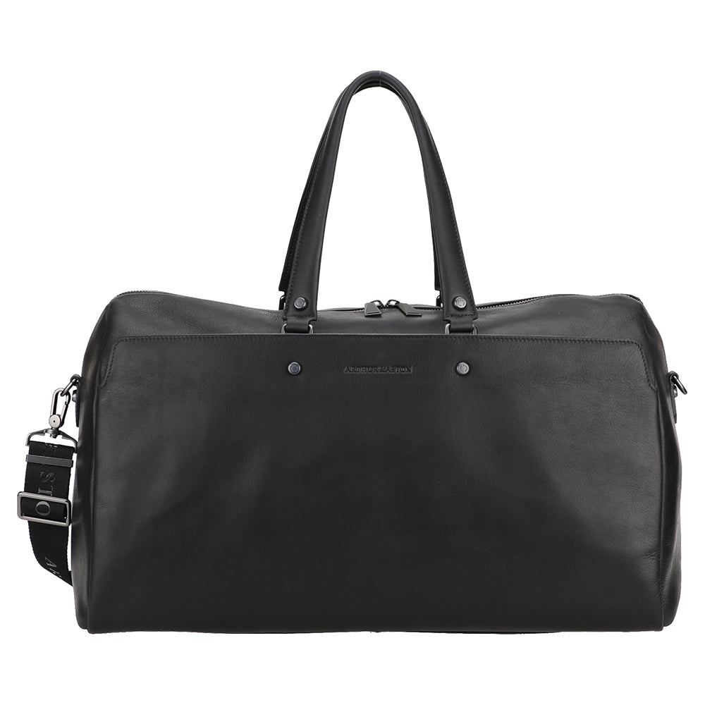 arthur-et-aston-danny-sac-voyage-cuir-noir-50-cm image 2