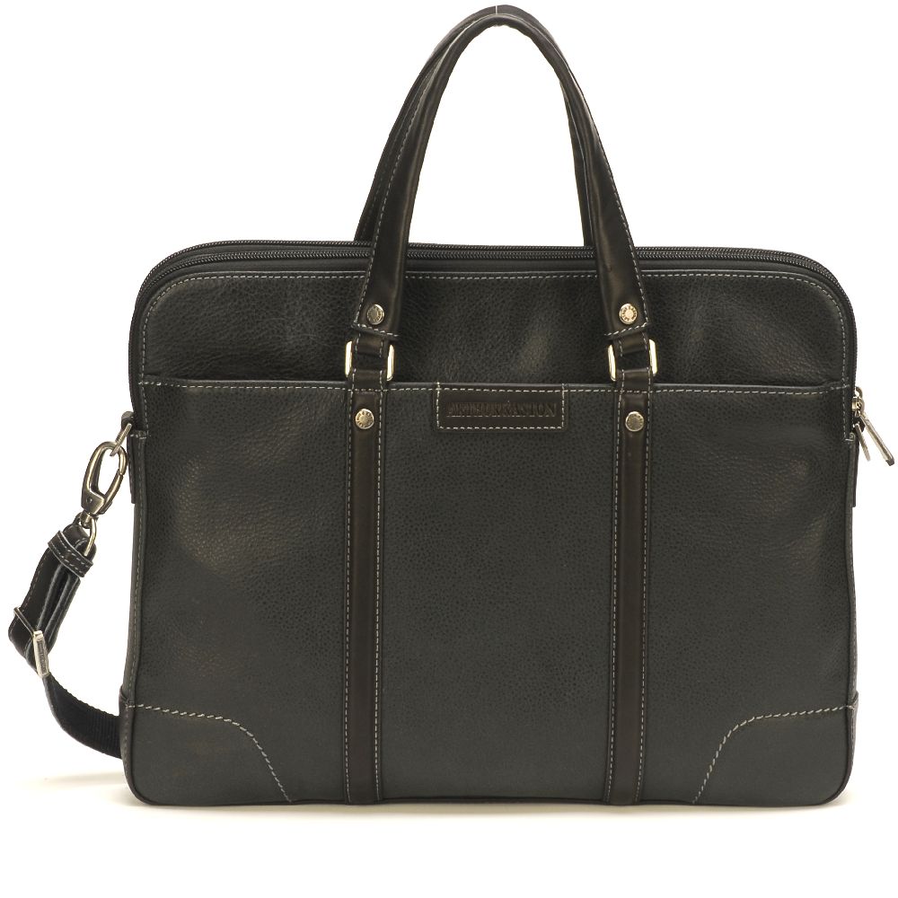 arthur-et-aston-marco-porte-documents-cuir-noir-ordinateur image 1