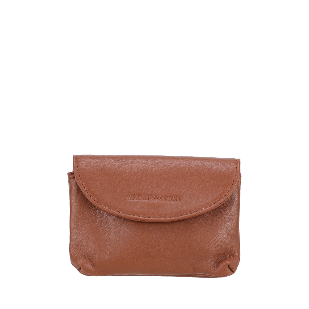arthur-et-aston-riley-petit-porte-monnaie-cuir-cognac-pression image 2