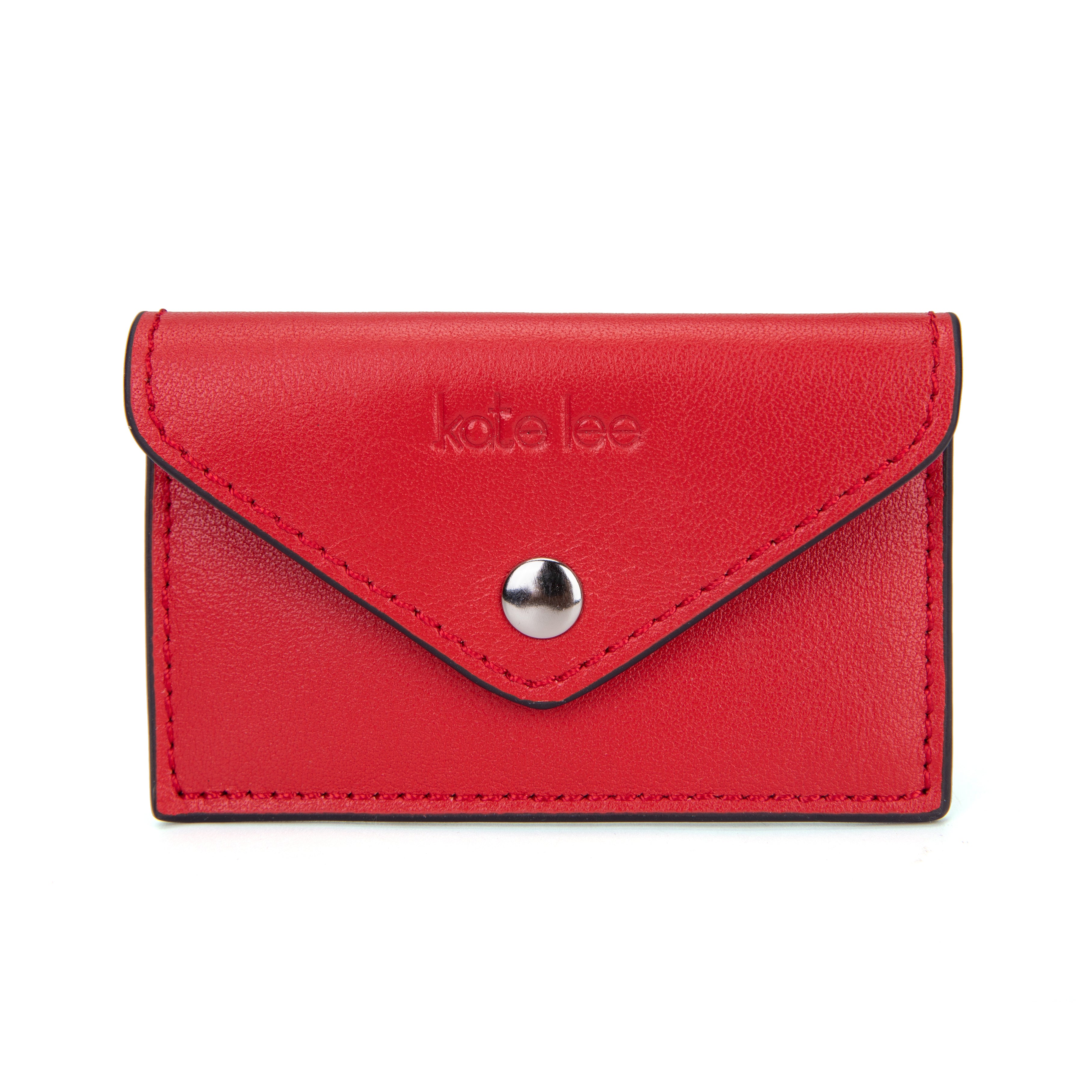 kate-lee-miley-porte-carte-cuir-rouge-vachette image 1