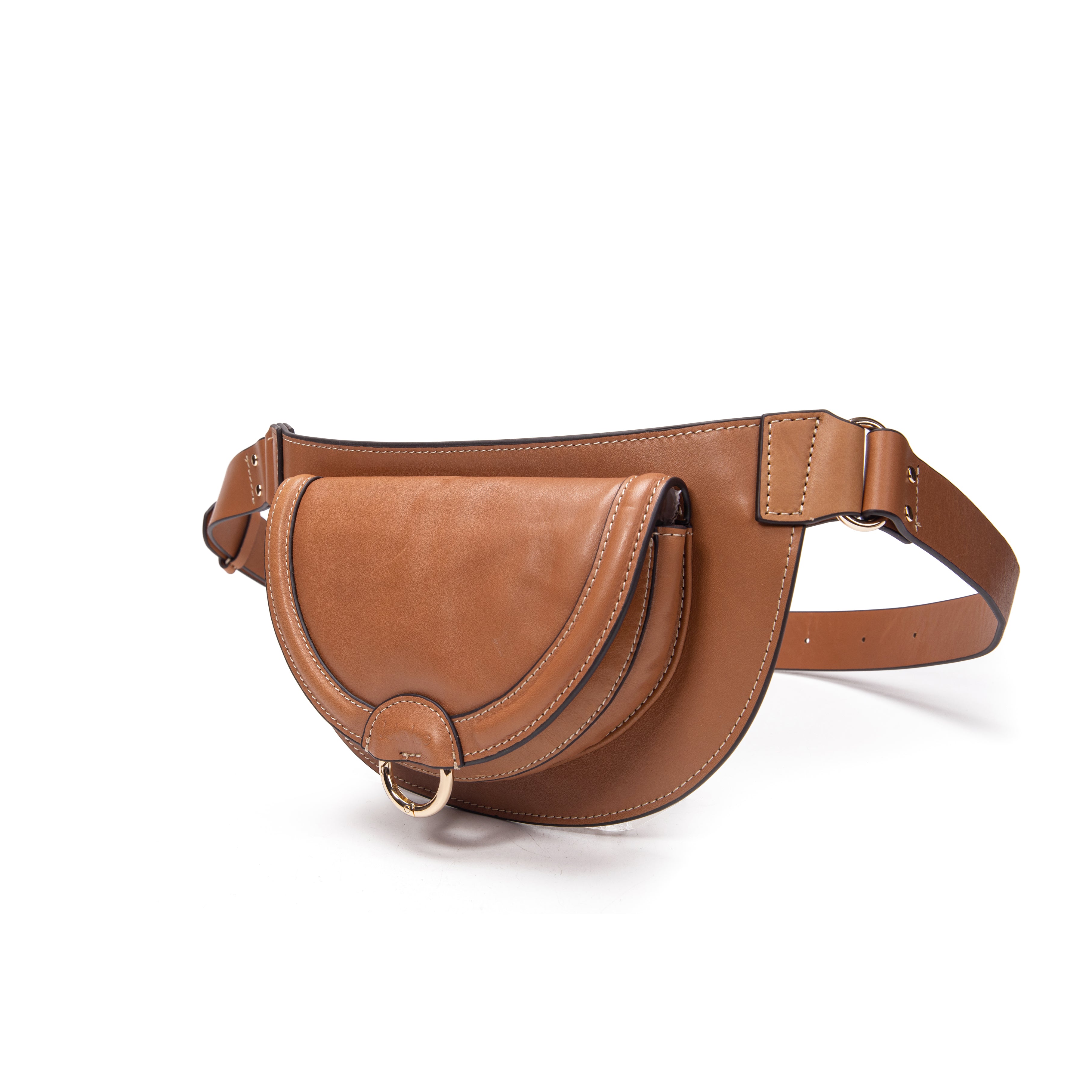 kate-lee-ully-sac-banane-cuir-vachette-miel image 2