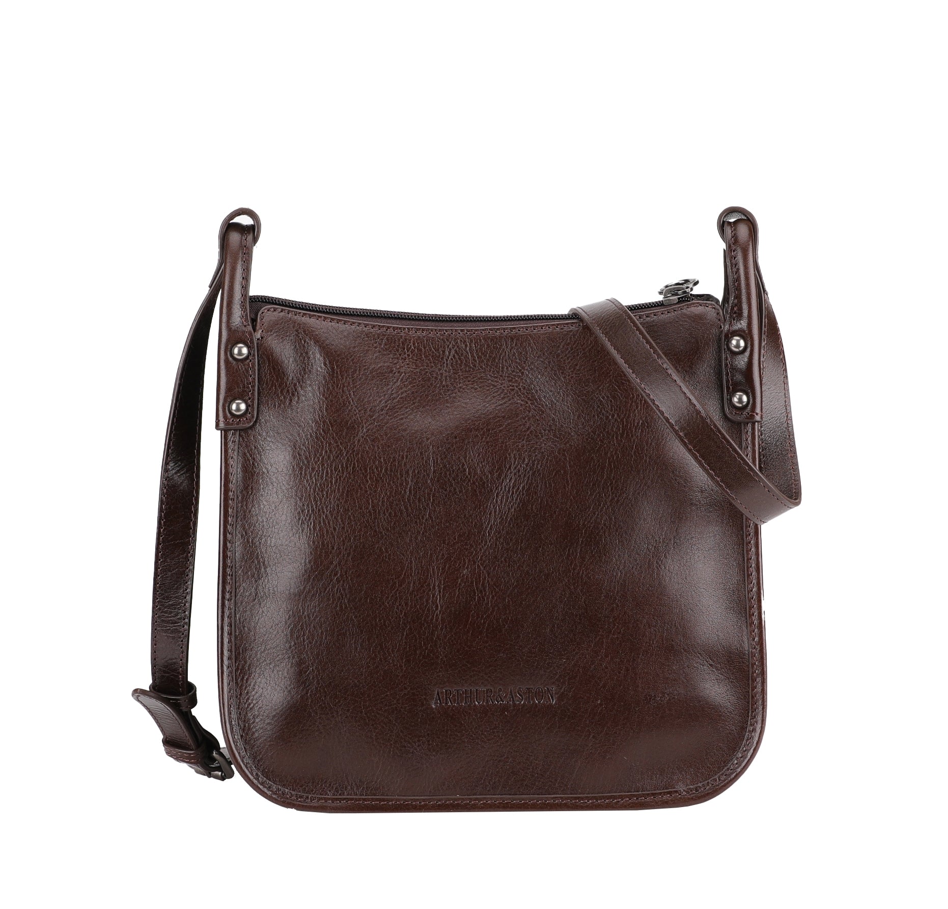 arthur-et-aston-edith-sac-travers-cuir-noir-demi-lune image 2