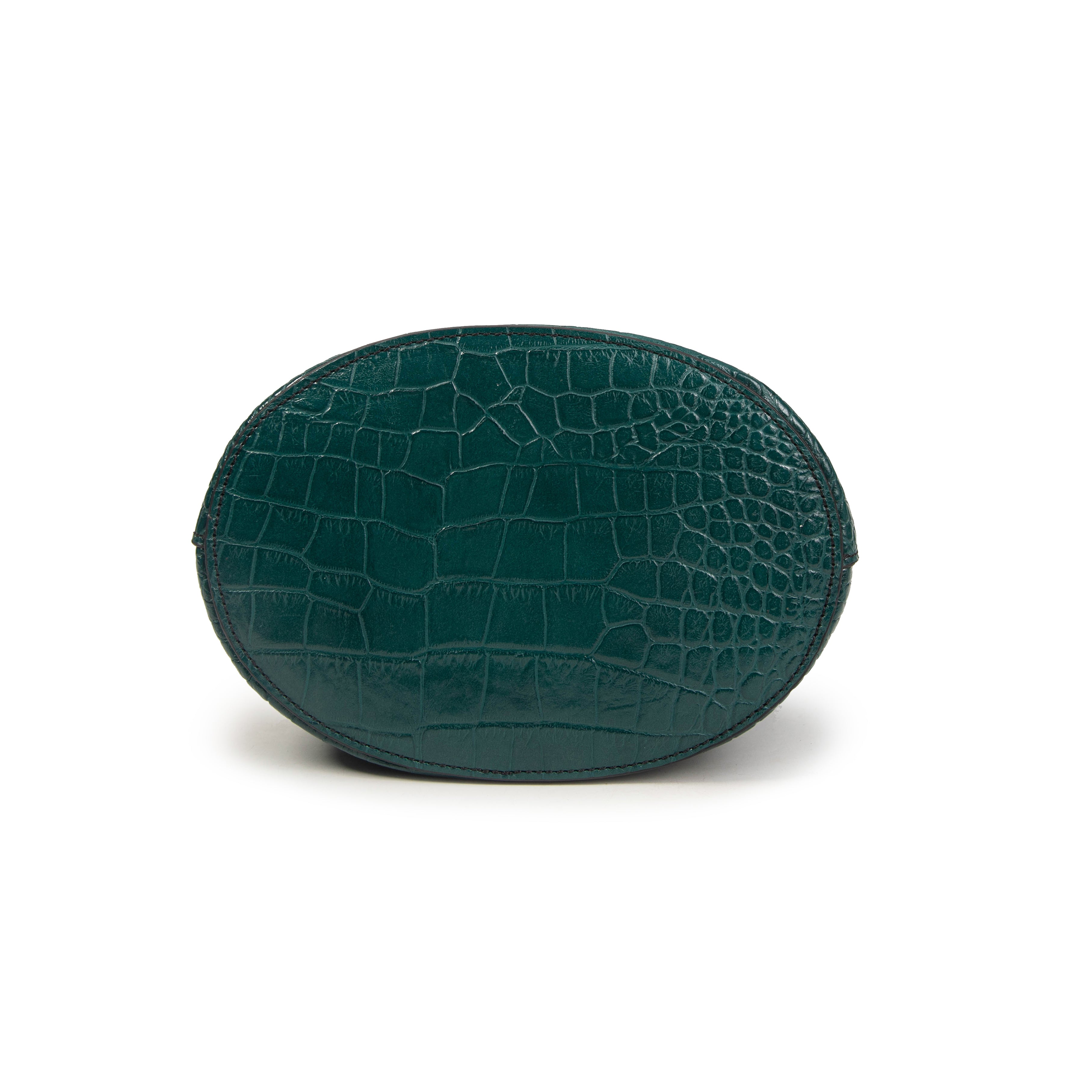 kate-lee-louvre-croco-sac-seau-bleu-canard image 5