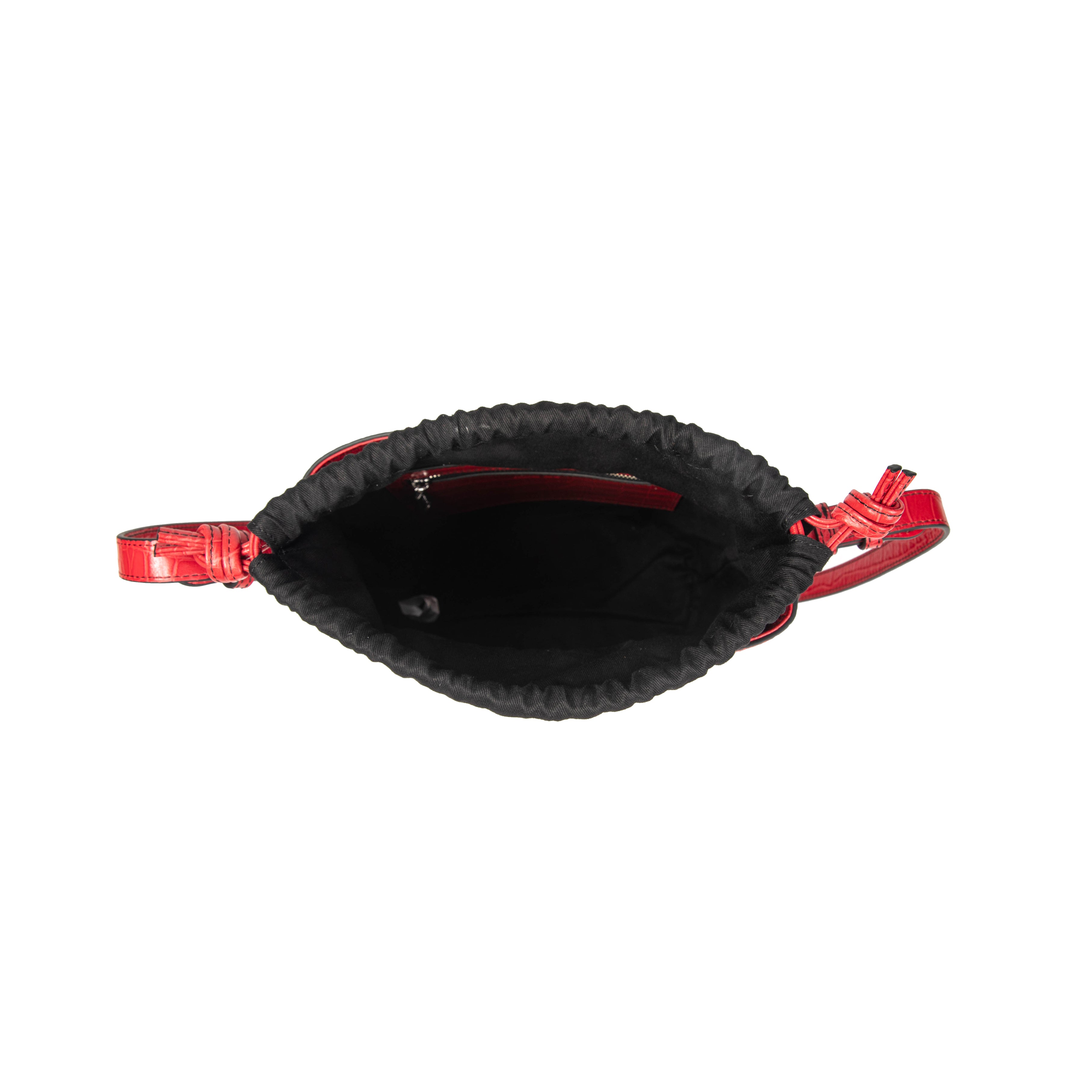 kate-lee-louvre-croco-sac-seau-cuir-rouge-vachette-croco image 3