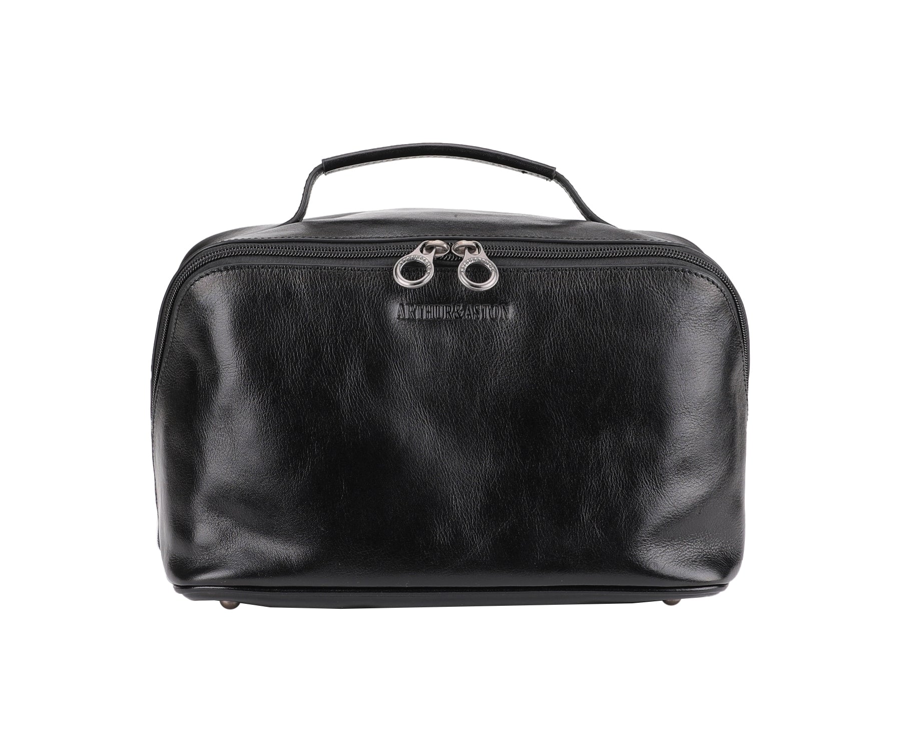 arthur-et-aston-edith-trousse-de-toilette-cuir-noir image 1