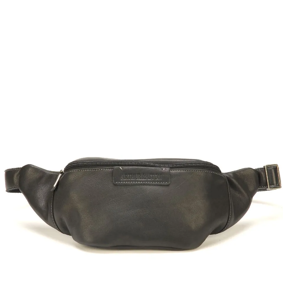 arthur-et-aston-johany-banane-cuir-noir-vachette image 1