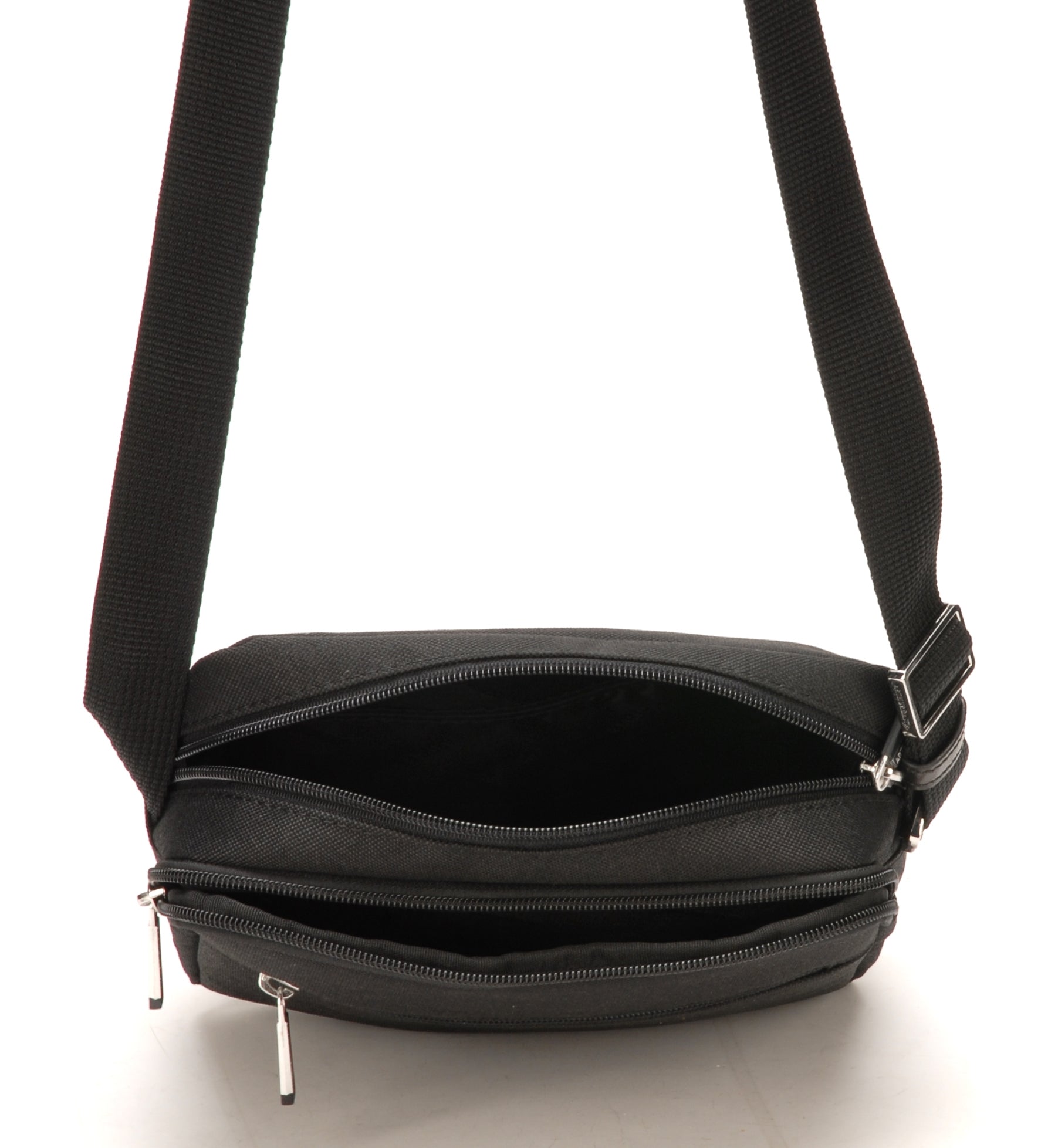 arthur-et-aston-aaron-sac-travers-toile-cuir-noir-grand-mod-le image 3