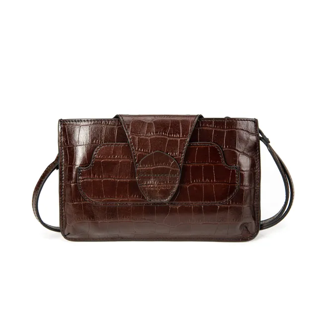 kate-lee-pochette-lp-pochette-cuir-choco-croco image 1