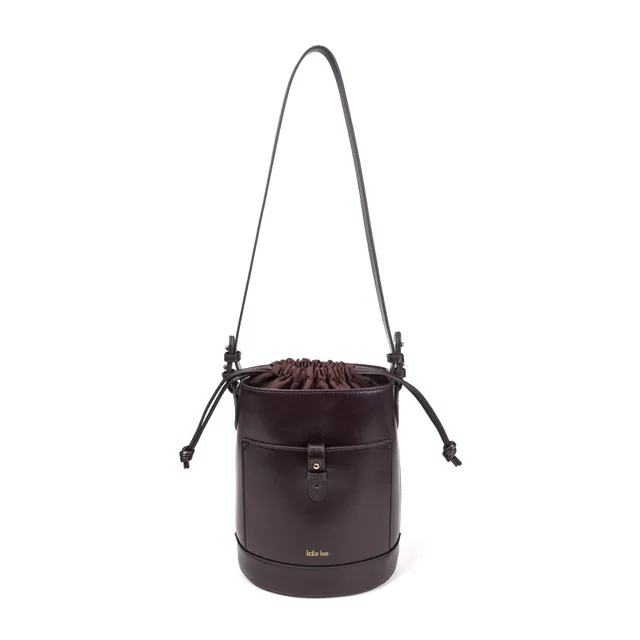 kate-lee-louvre-vachette-sac-seau-marron image 1
