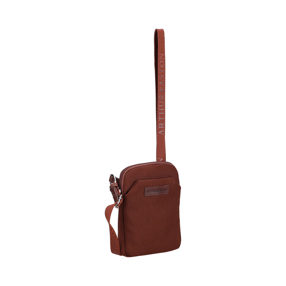 arthur-et-aston-jim-body-bag-extra-plat-marron-polyester image 2